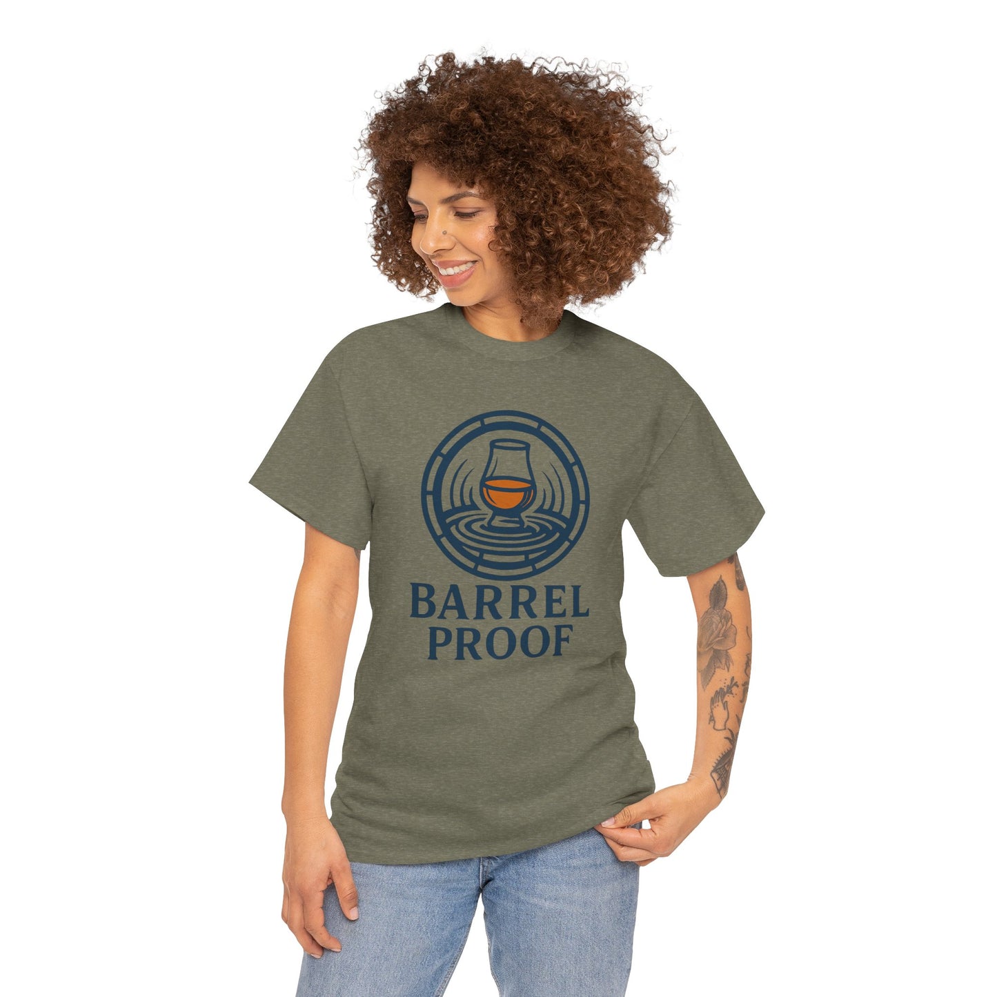 Barrel Proof v2 Unisex Heavy Cotton Tee - Perfect Gift for Whiskey Lovers