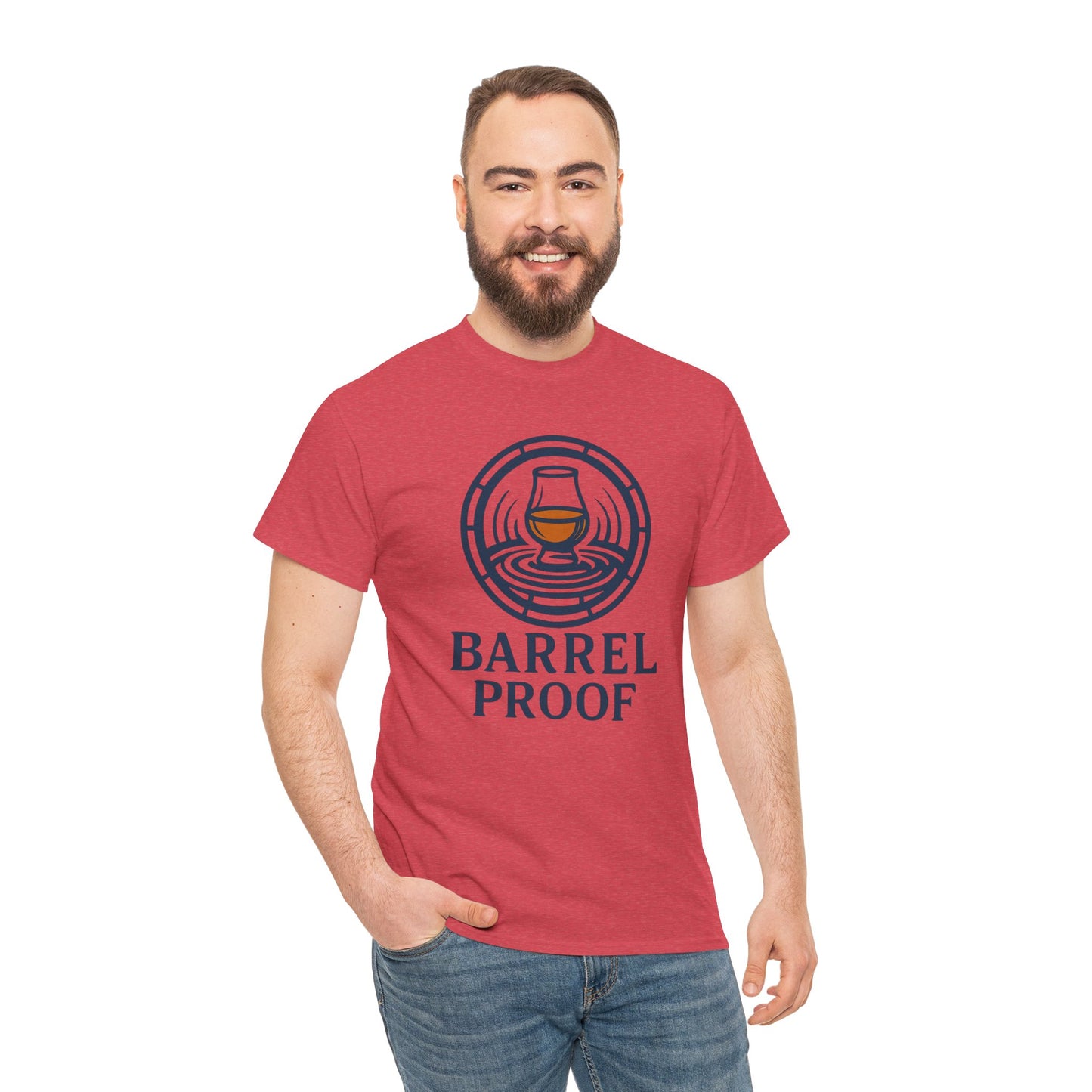 Barrel Proof v2 Unisex Heavy Cotton Tee - Perfect Gift for Whiskey Lovers