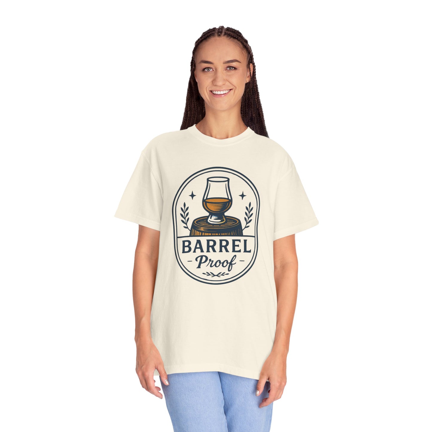 Barrel Proof v2 Unisex Garment-Dyed T-Shirt - Casual Whiskey Lover's Tee