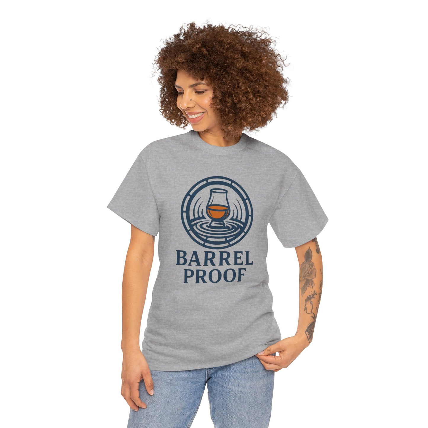Barrel Proof v2 Unisex Heavy Cotton Tee - Perfect Gift for Whiskey Lovers