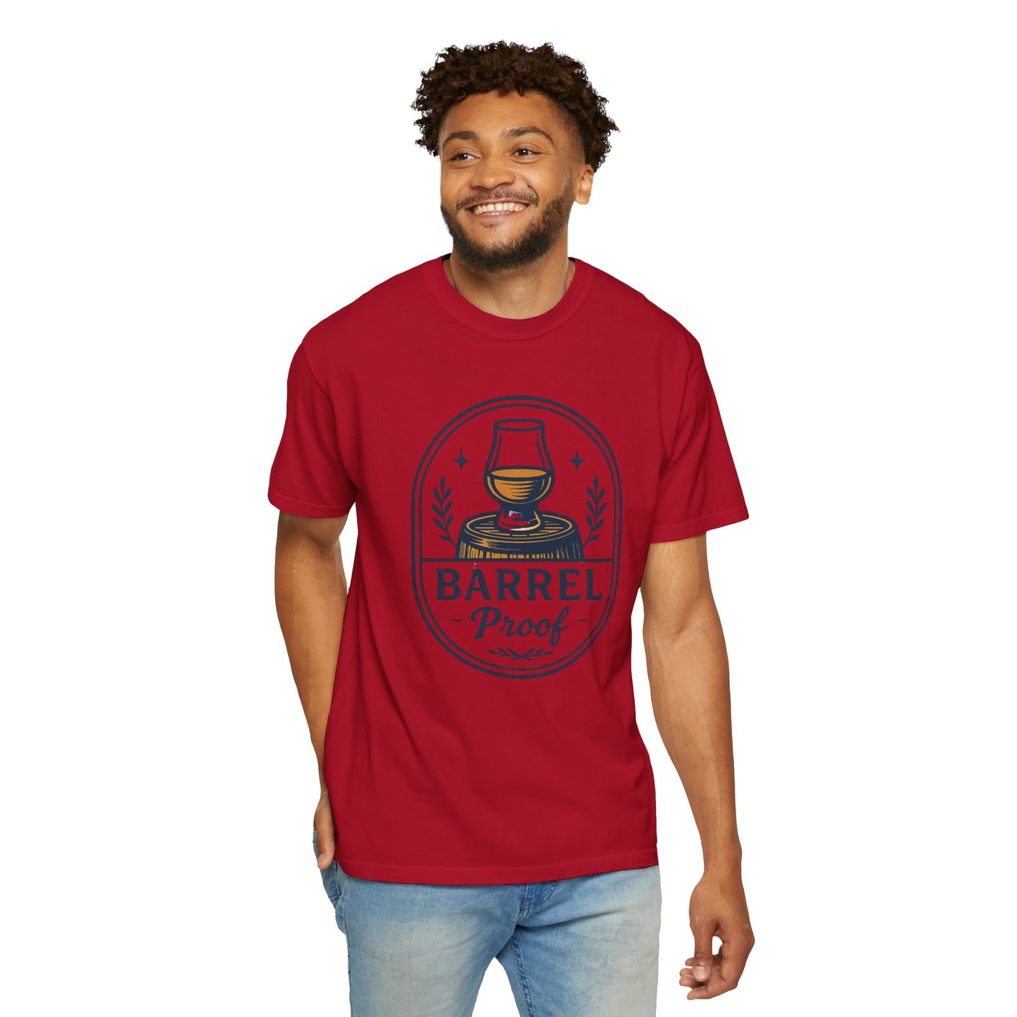 Barrel Proof v2 Unisex Garment-Dyed T-Shirt - Casual Whiskey Lover's Tee