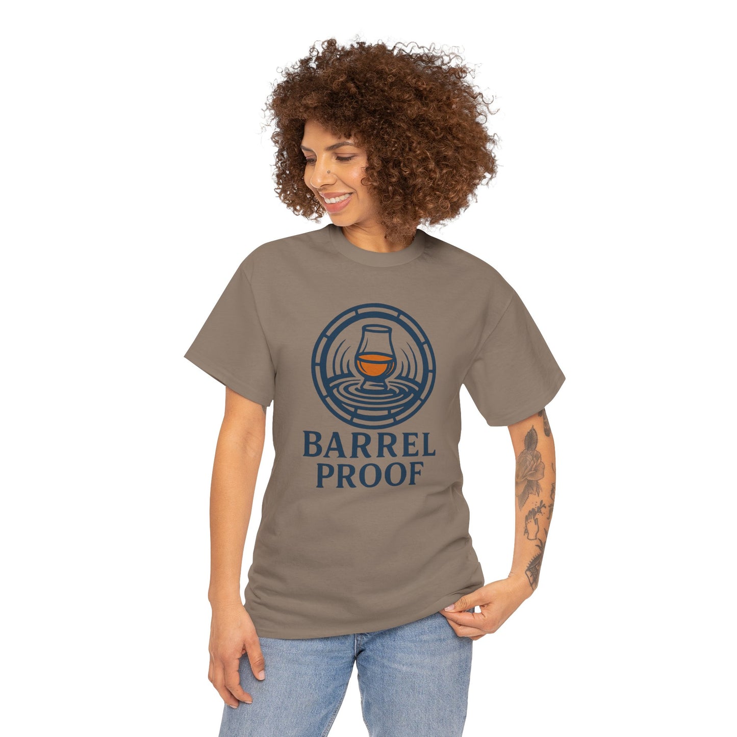 Barrel Proof v2 Unisex Heavy Cotton Tee - Perfect Gift for Whiskey Lovers