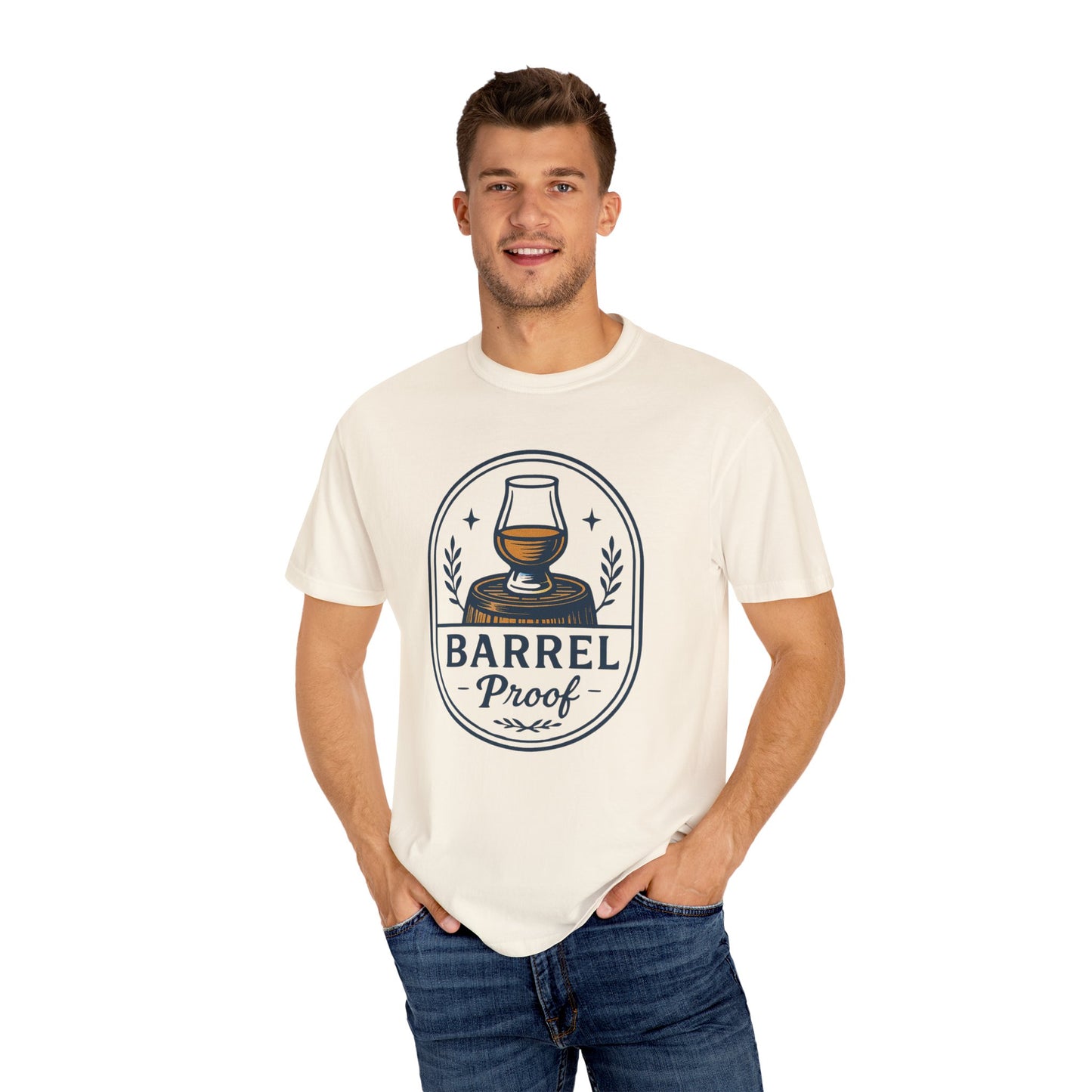 Barrel Proof v2 Unisex Garment-Dyed T-Shirt - Casual Whiskey Lover's Tee
