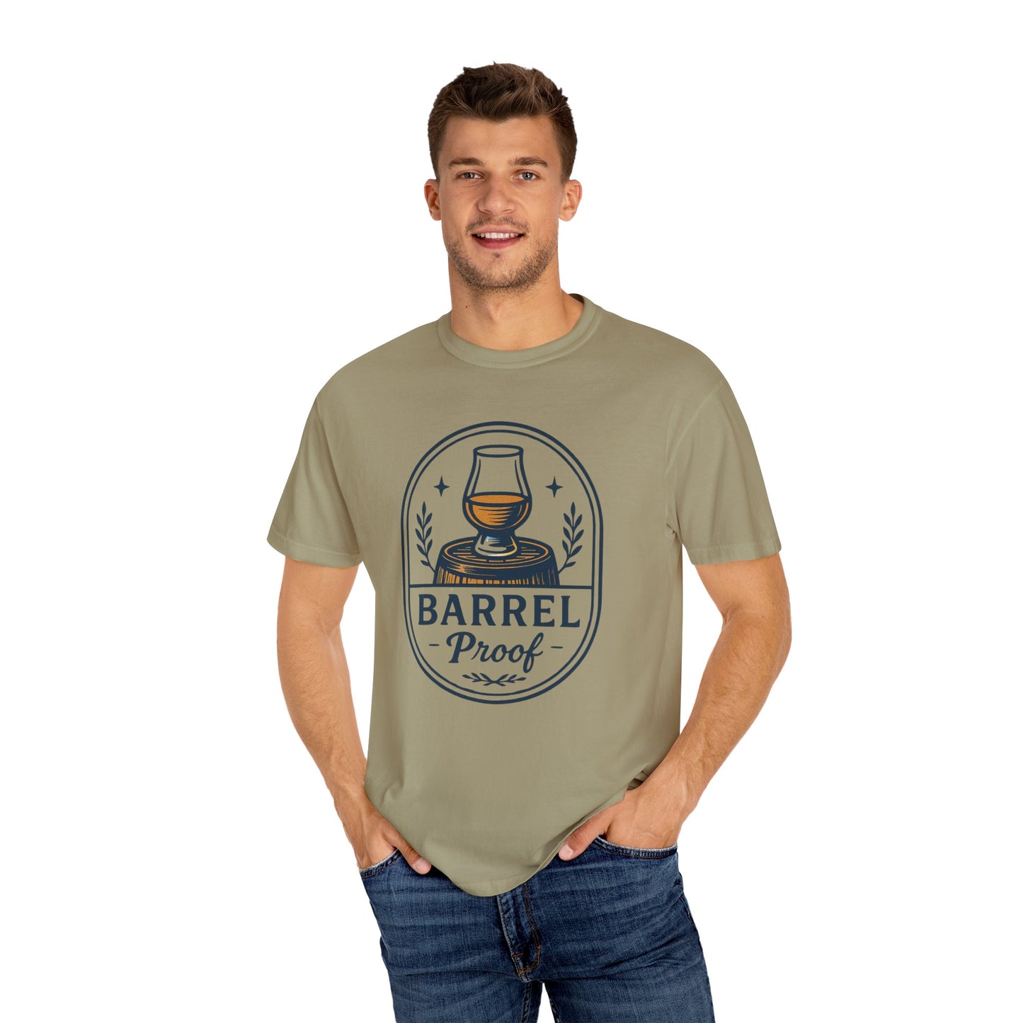 Barrel Proof v2 Unisex Garment-Dyed T-Shirt - Casual Whiskey Lover's Tee