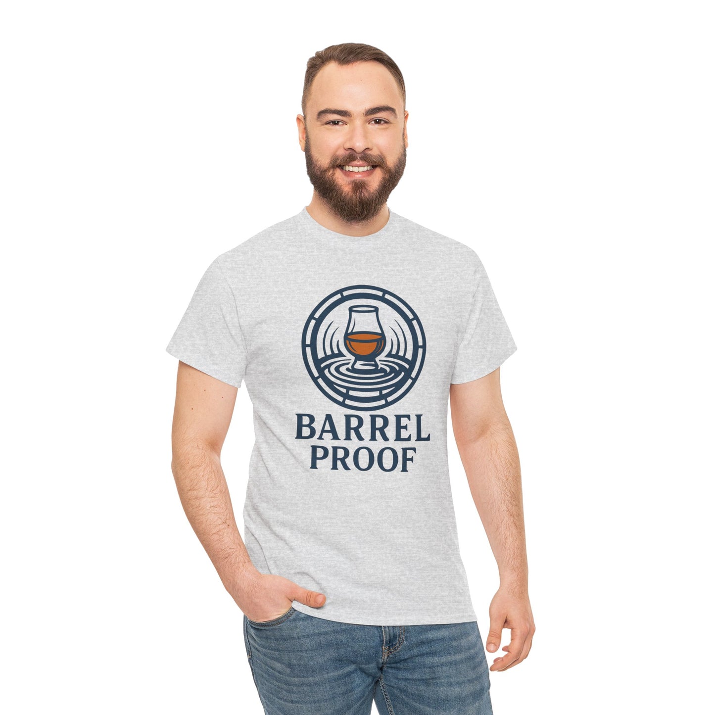 Barrel Proof v2 Unisex Heavy Cotton Tee - Perfect Gift for Whiskey Lovers