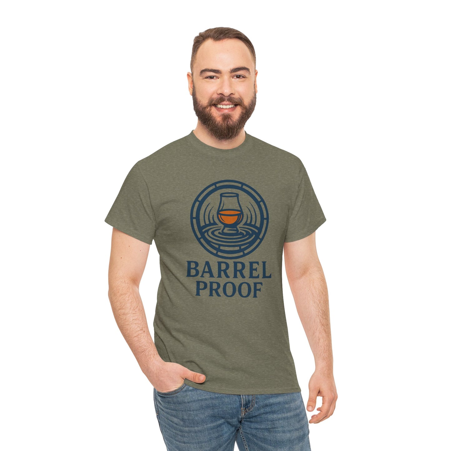 Barrel Proof v2 Unisex Heavy Cotton Tee - Perfect Gift for Whiskey Lovers