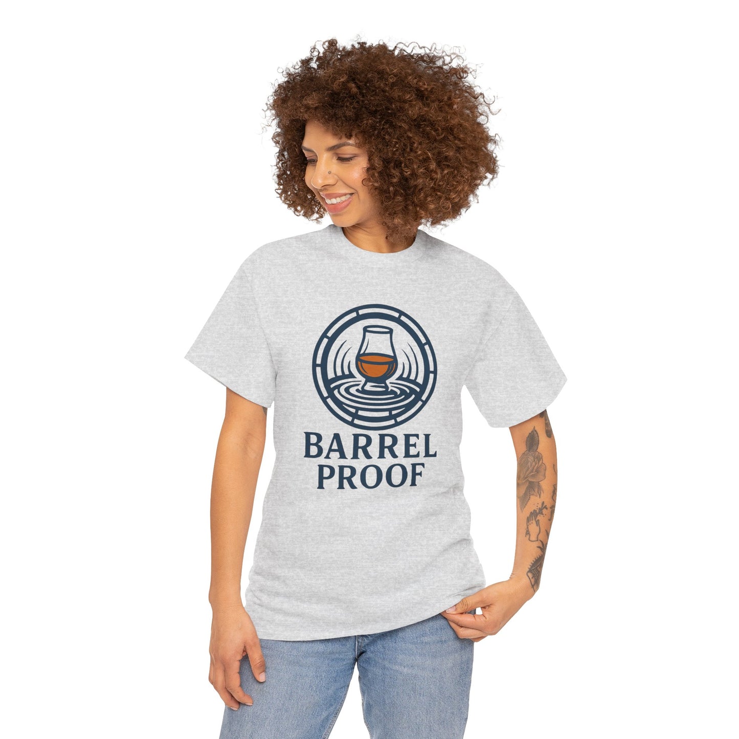 Barrel Proof v2 Unisex Heavy Cotton Tee - Perfect Gift for Whiskey Lovers