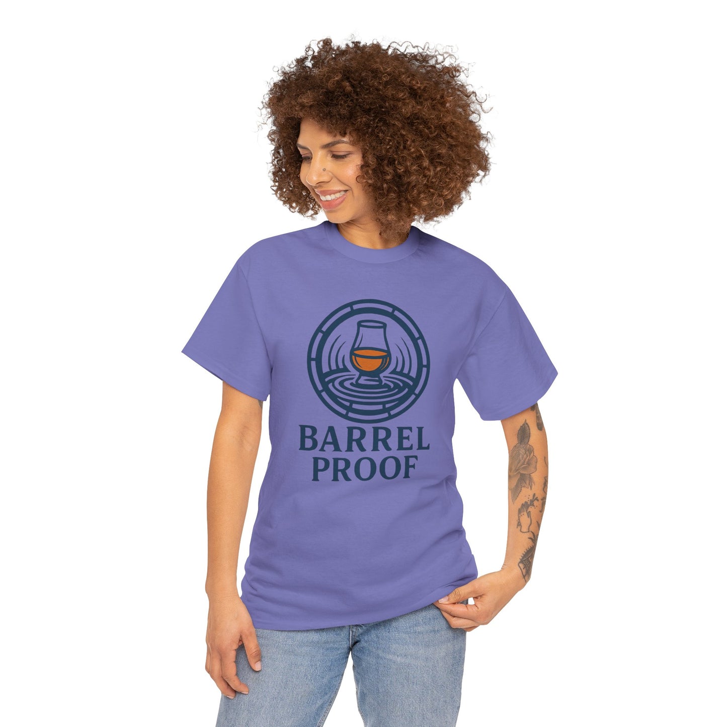 Barrel Proof v2 Unisex Heavy Cotton Tee - Perfect Gift for Whiskey Lovers
