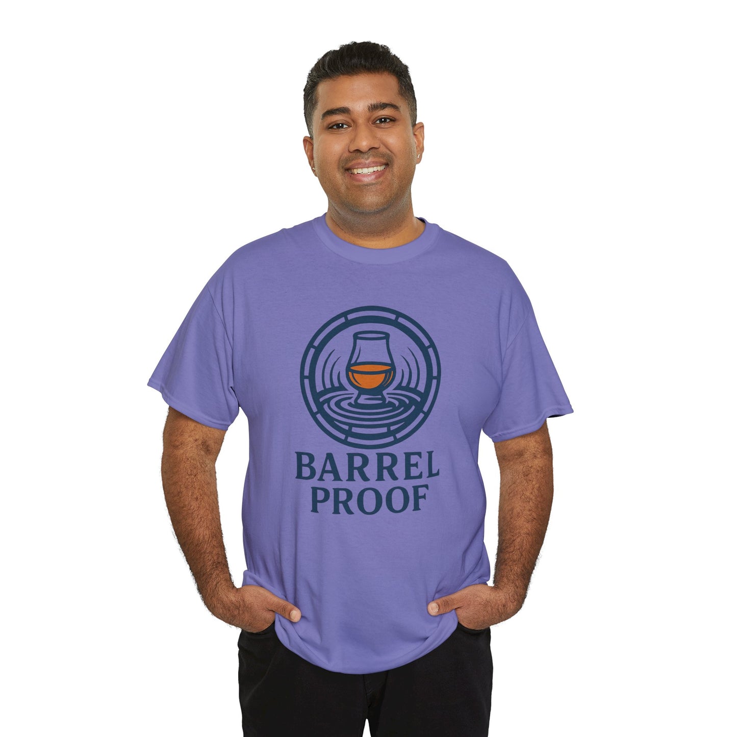 Barrel Proof v2 Unisex Heavy Cotton Tee - Perfect Gift for Whiskey Lovers
