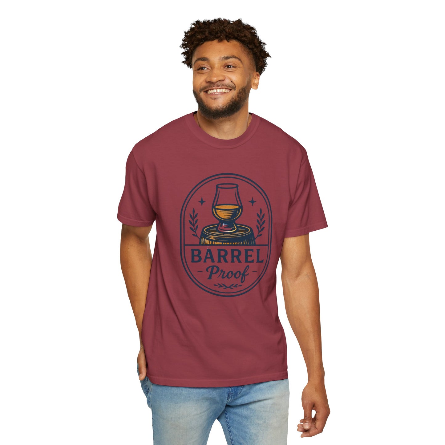 Barrel Proof v2 Unisex Garment-Dyed T-Shirt - Casual Whiskey Lover's Tee