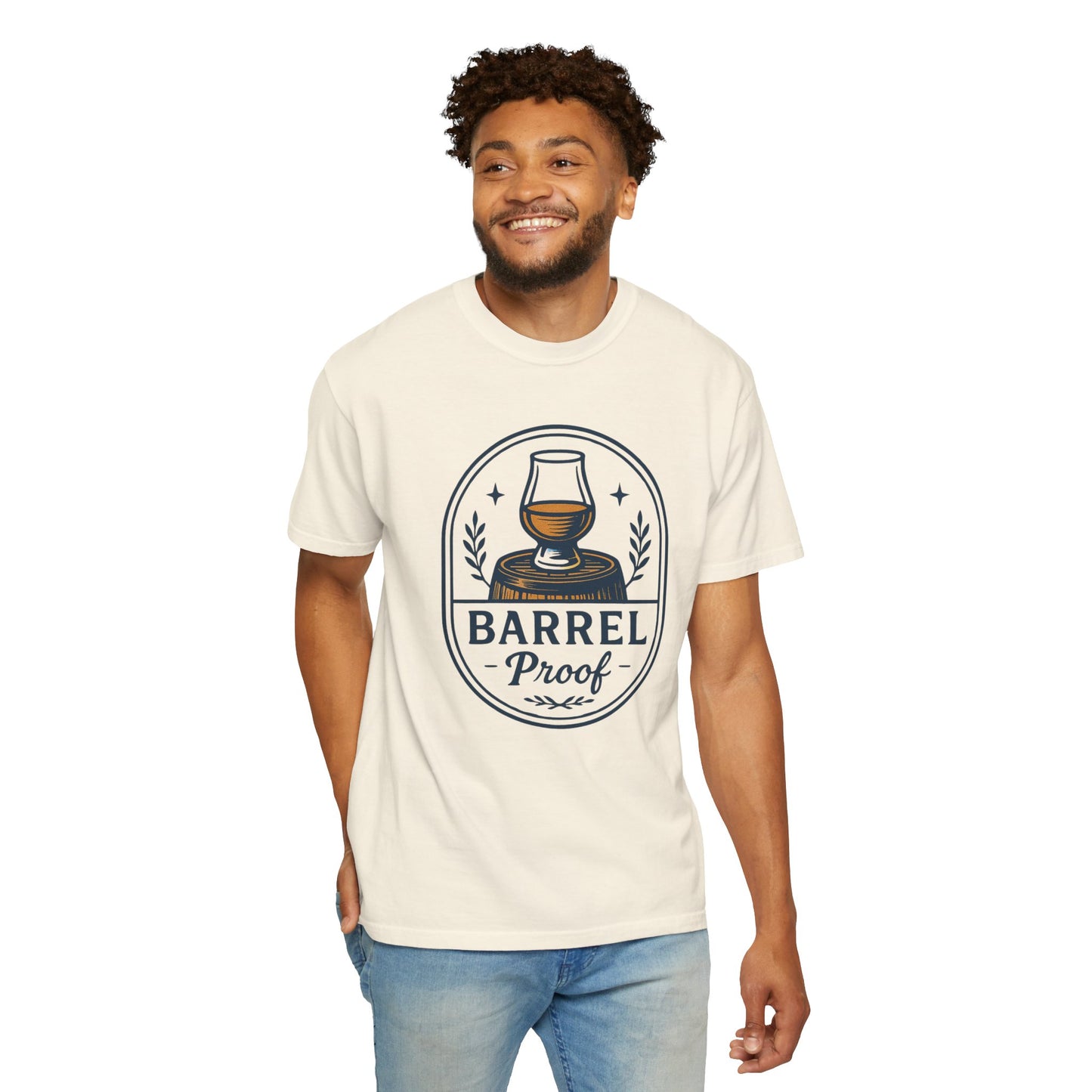 Barrel Proof v2 Unisex Garment-Dyed T-Shirt - Casual Whiskey Lover's Tee
