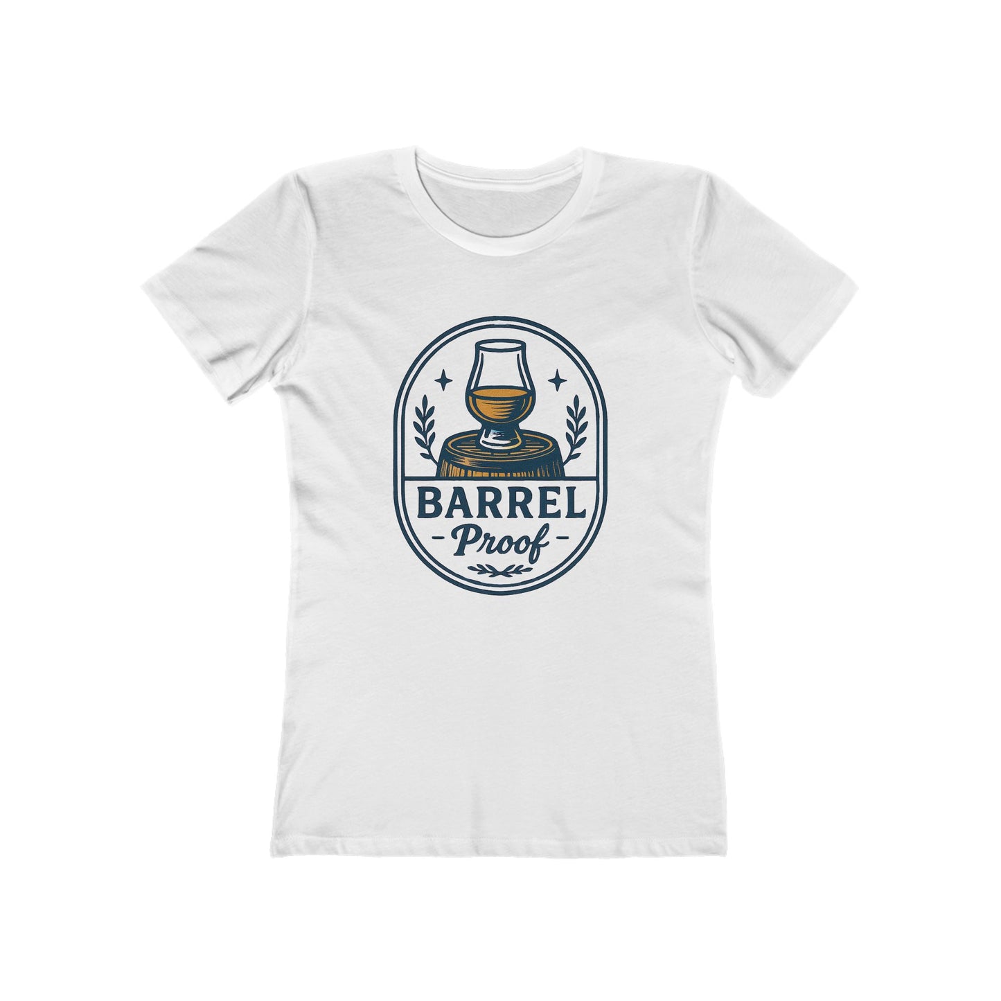 Barrel Proof Women's Boyfriend Tee - Casual Whiskey Inspired Shirt