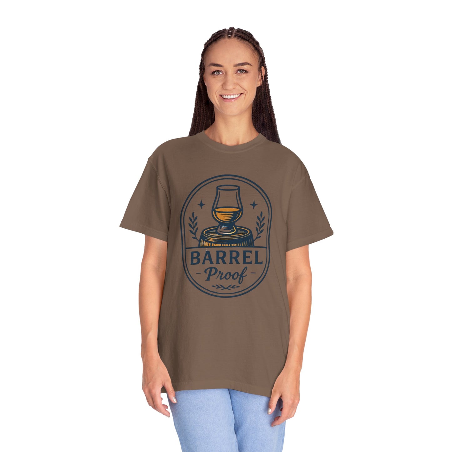 Barrel Proof v2 Unisex Garment-Dyed T-Shirt - Casual Whiskey Lover's Tee