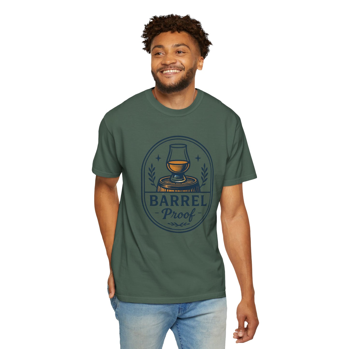 Barrel Proof v2 Unisex Garment-Dyed T-Shirt - Casual Whiskey Lover's Tee