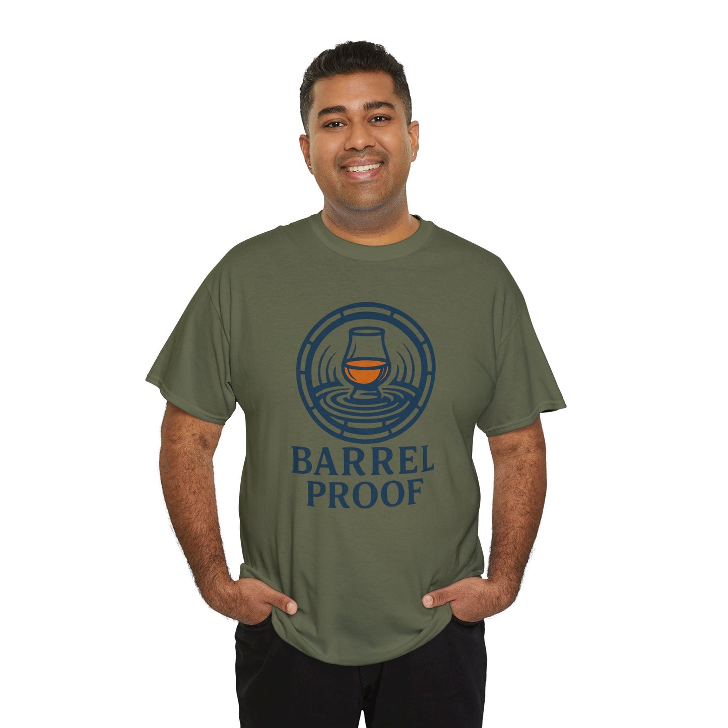 Barrel Proof v2 Unisex Heavy Cotton Tee - Perfect Gift for Whiskey Lovers