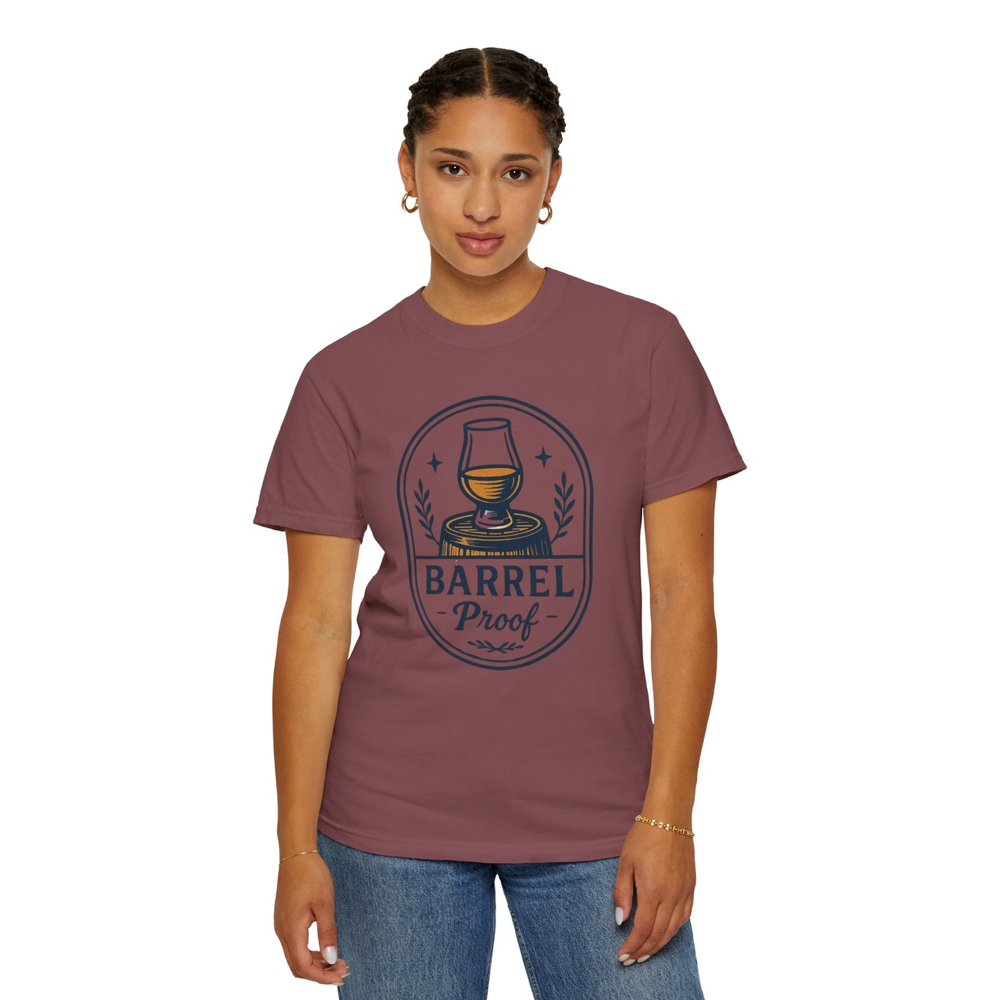 Barrel Proof v2 Unisex Garment-Dyed T-Shirt - Casual Whiskey Lover's Tee