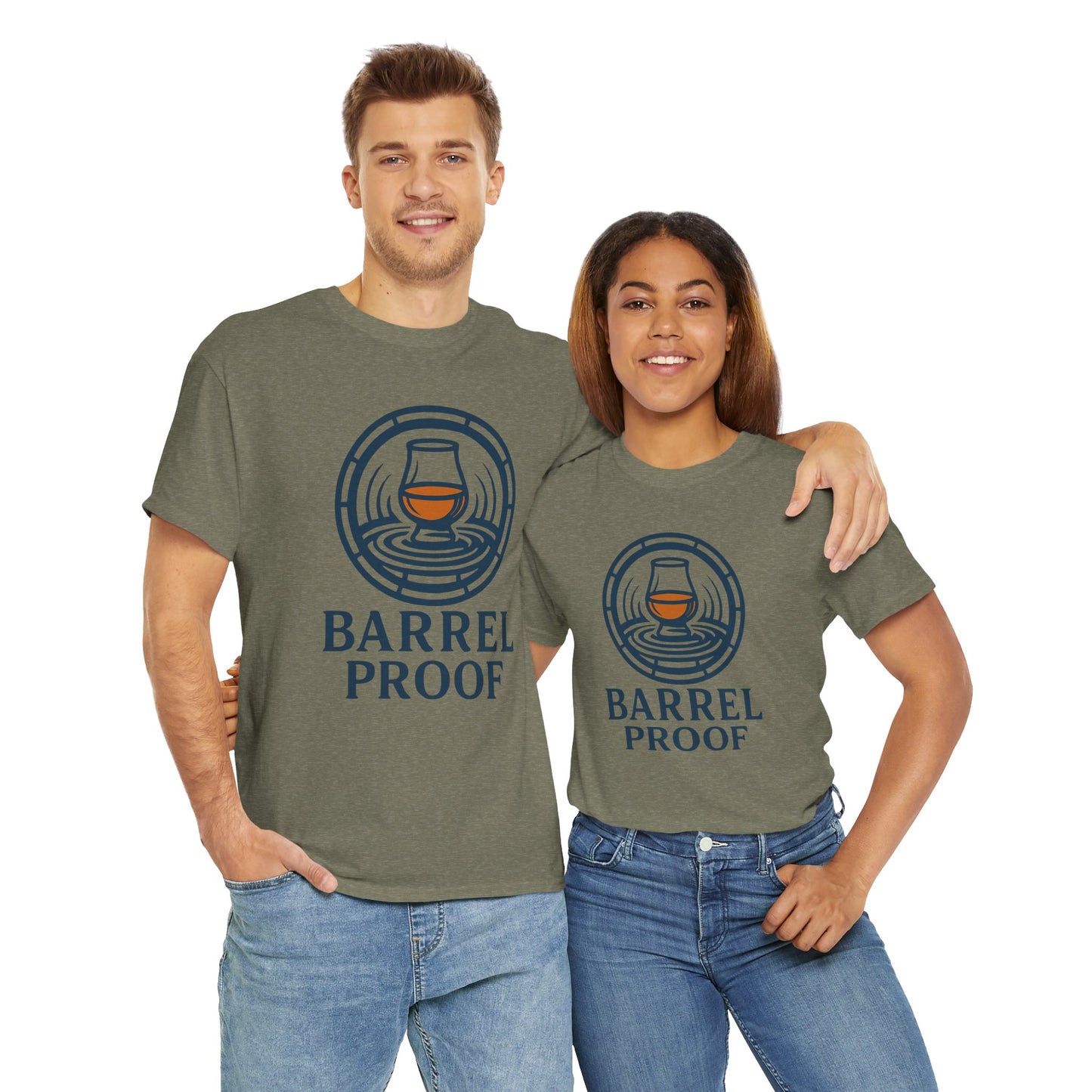 Barrel Proof v2 Unisex Heavy Cotton Tee - Perfect Gift for Whiskey Lovers