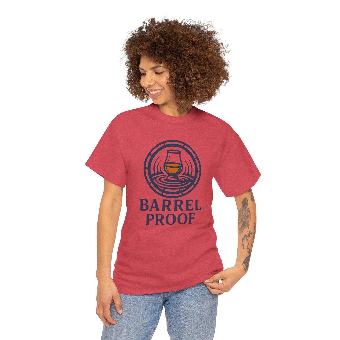 Barrel Proof v2 Unisex Heavy Cotton Tee - Perfect Gift for Whiskey Lovers
