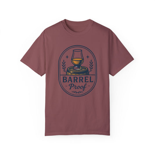 Barrel Proof v2 Unisex Garment-Dyed T-Shirt - Casual Whiskey Lover's Tee