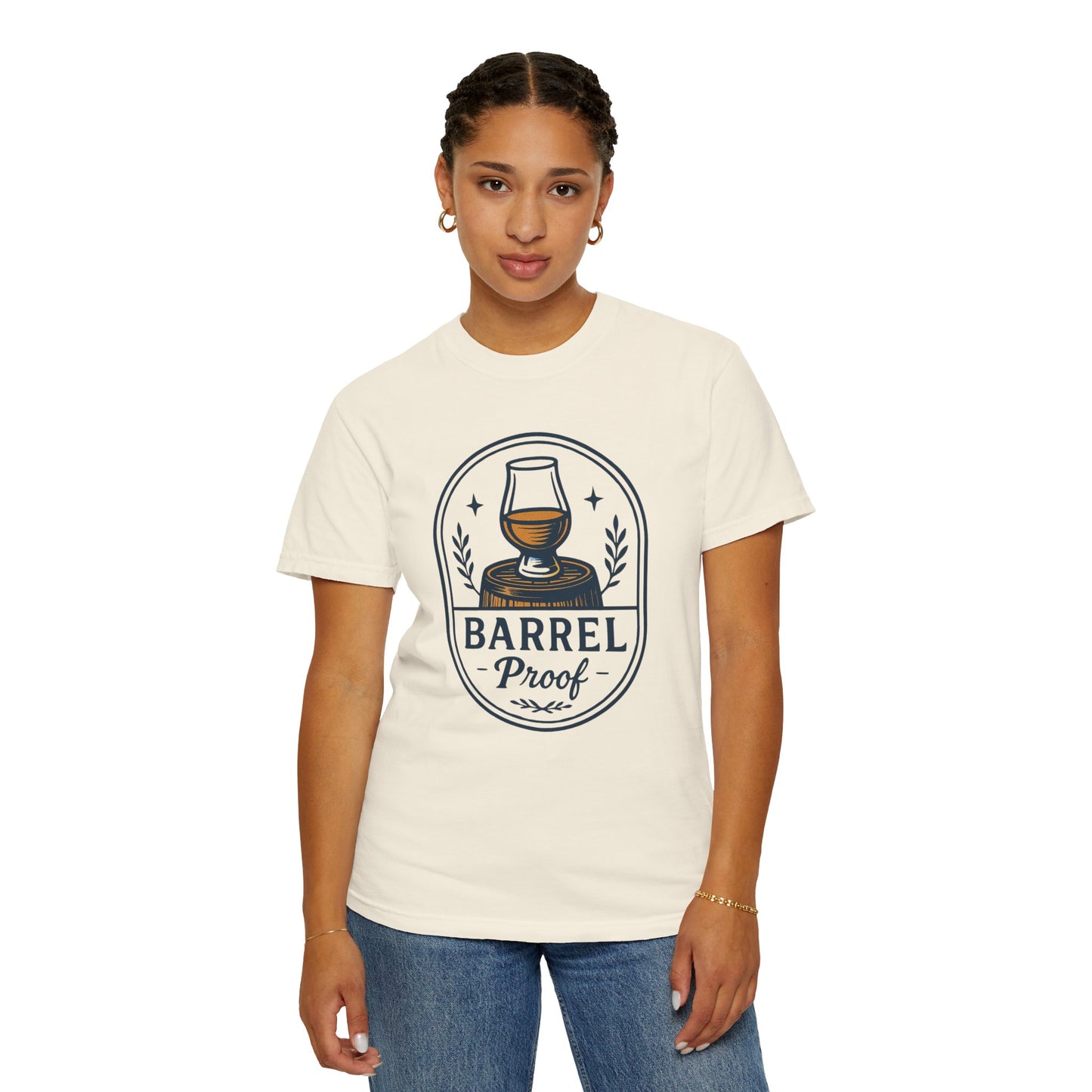 Barrel Proof v2 Unisex Garment-Dyed T-Shirt - Casual Whiskey Lover's Tee