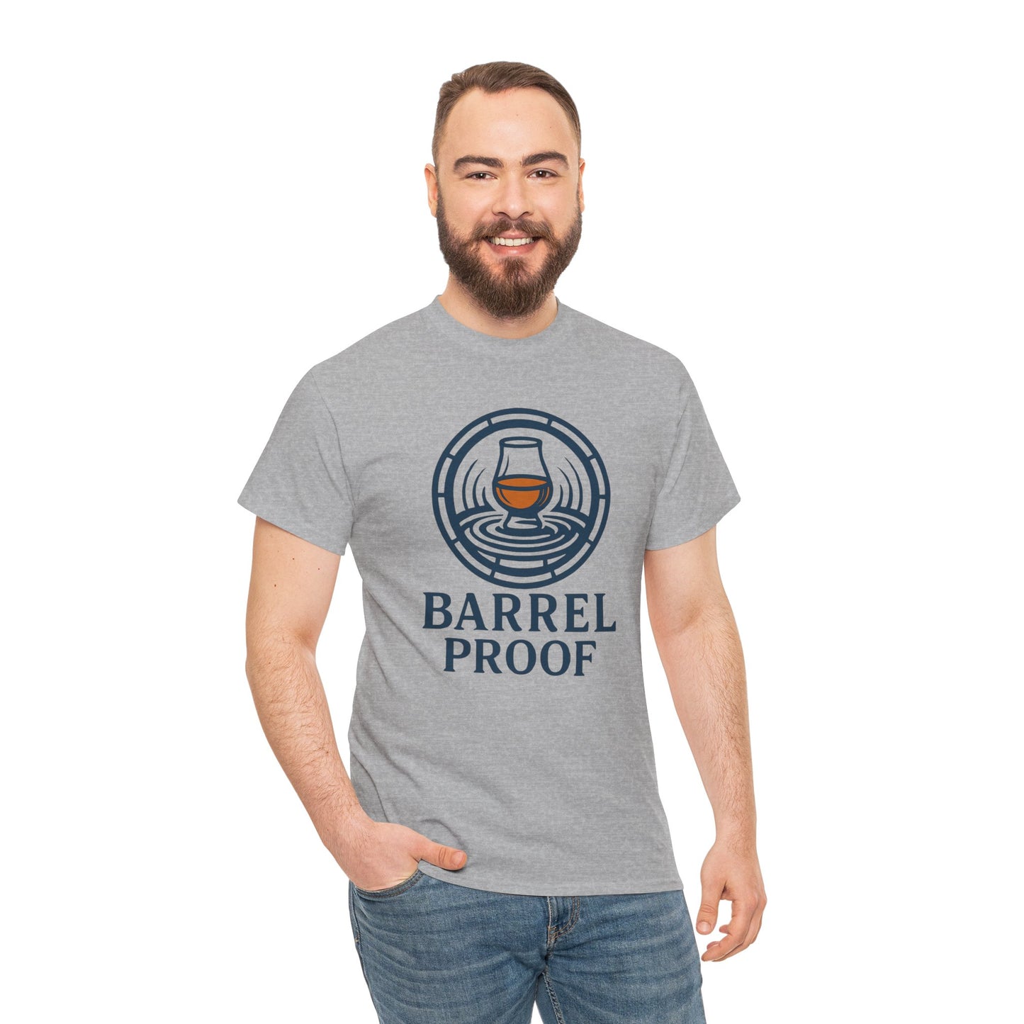 Barrel Proof v2 Unisex Heavy Cotton Tee - Perfect Gift for Whiskey Lovers