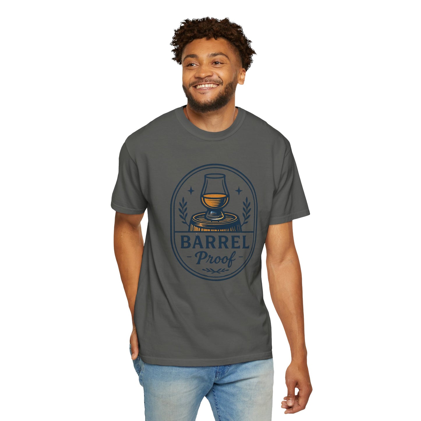 Barrel Proof v2 Unisex Garment-Dyed T-Shirt - Casual Whiskey Lover's Tee