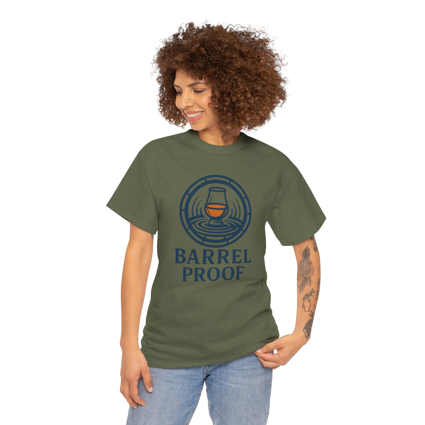 Barrel Proof v2 Unisex Heavy Cotton Tee - Perfect Gift for Whiskey Lovers