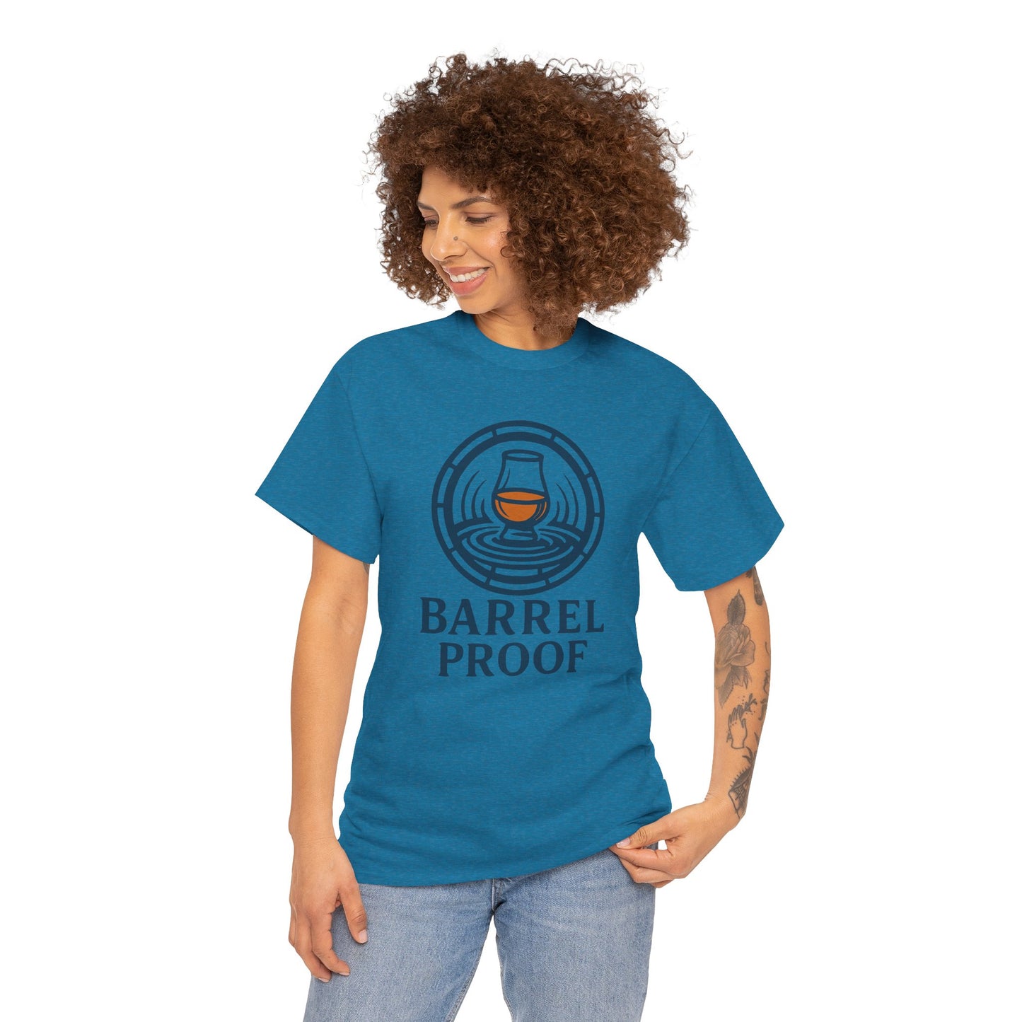 Barrel Proof v2 Unisex Heavy Cotton Tee - Perfect Gift for Whiskey Lovers