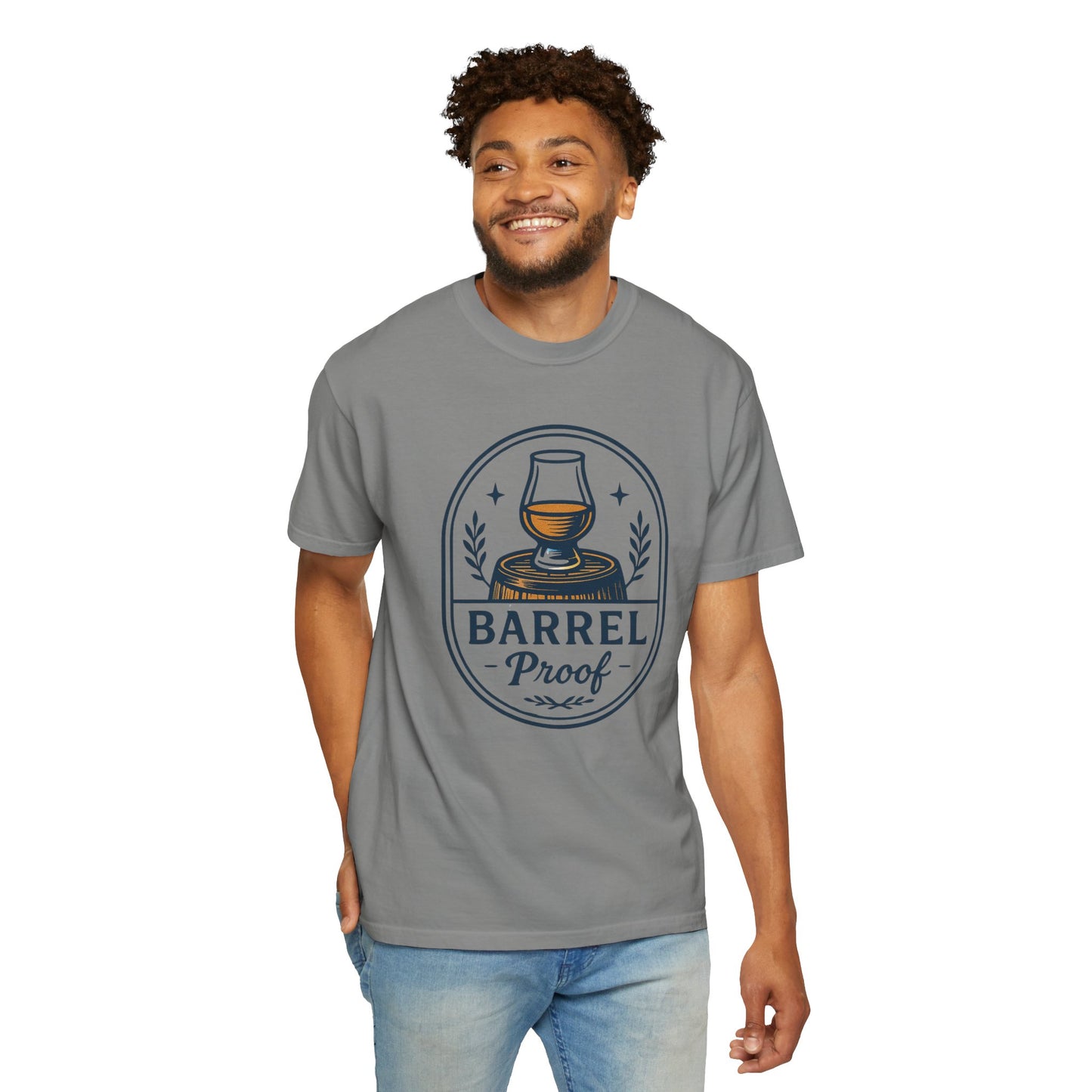 Barrel Proof v2 Unisex Garment-Dyed T-Shirt - Casual Whiskey Lover's Tee
