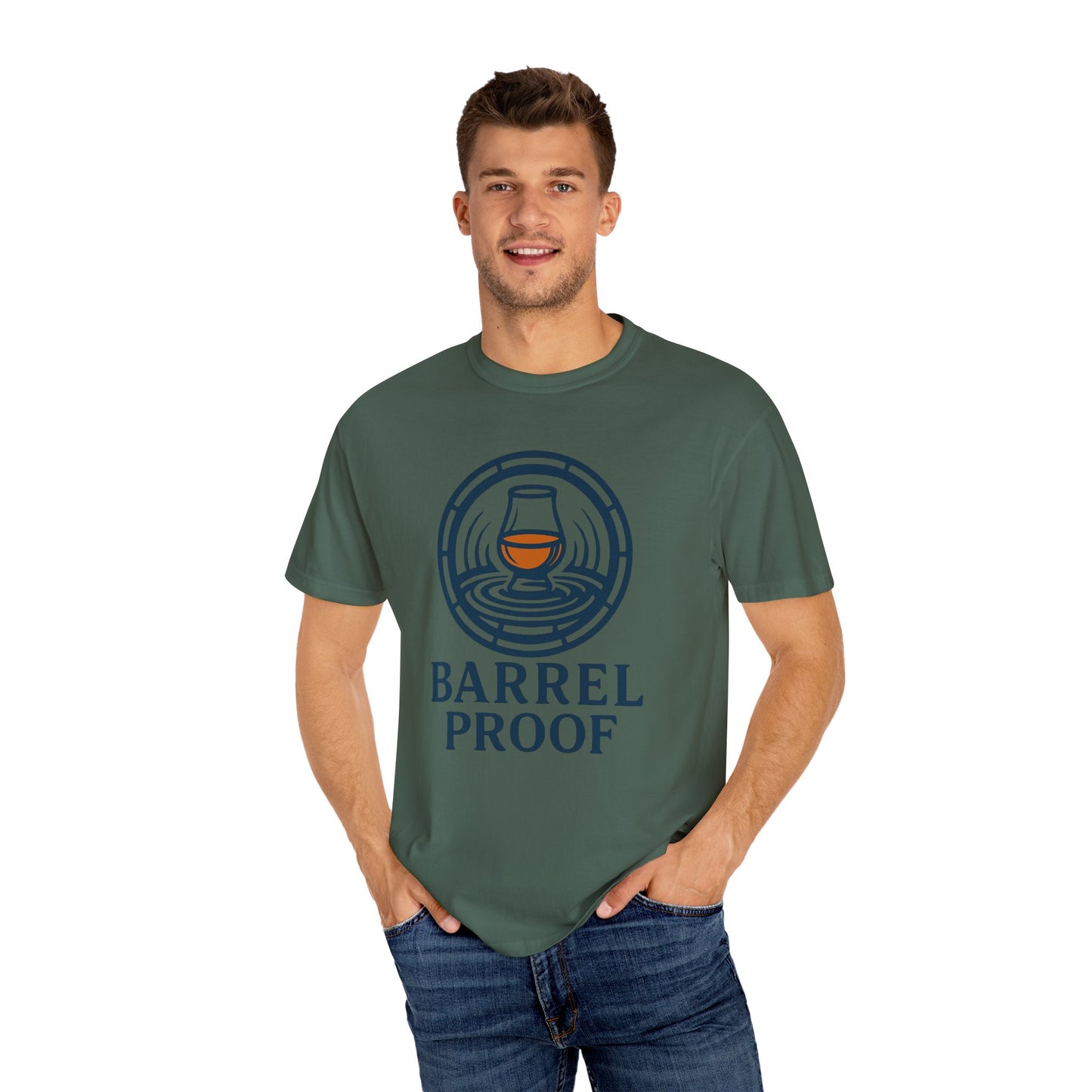 Barrel Proof Unisex Garment-Dyed T-Shirt - Casual Whiskey Lover's Tee