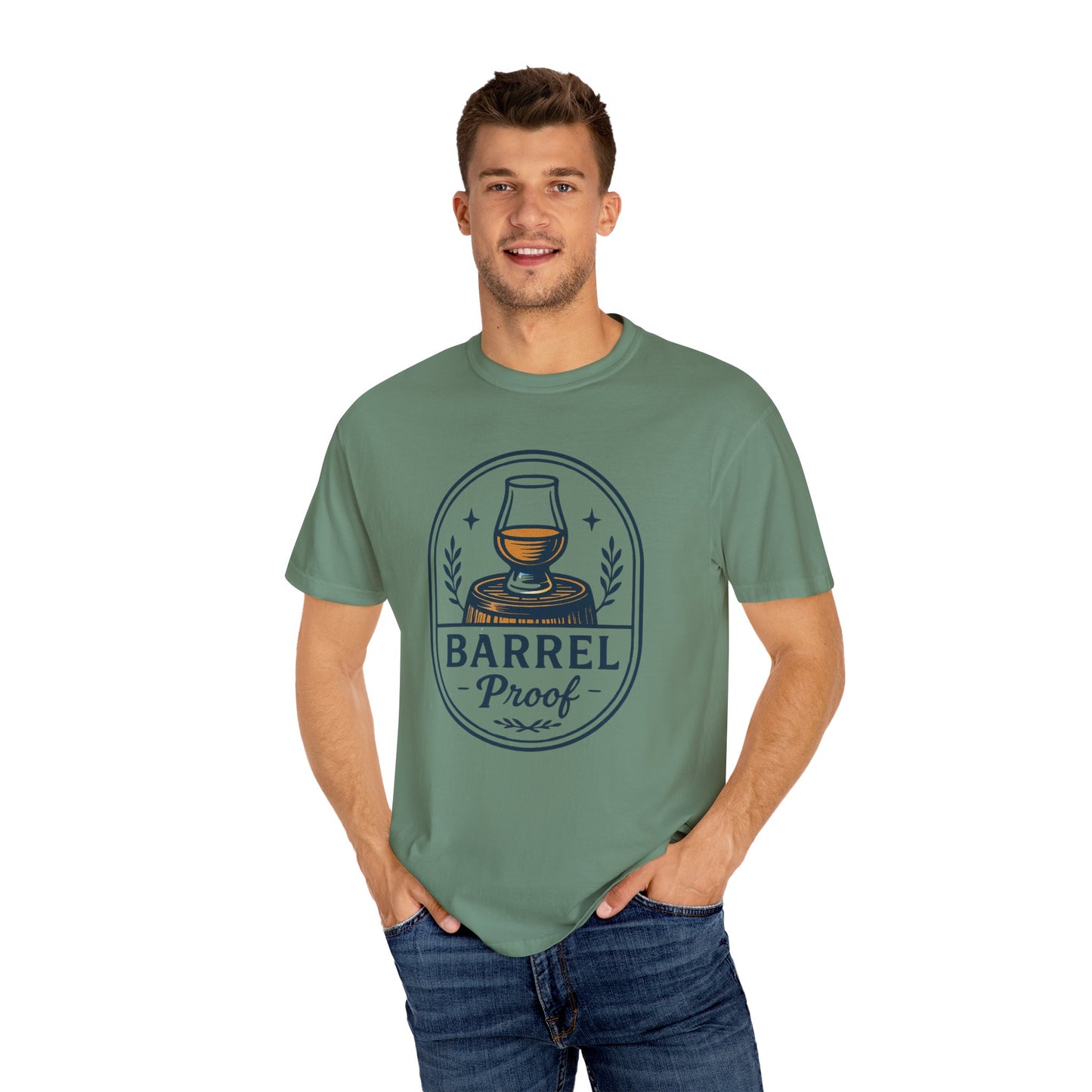 Barrel Proof v2 Unisex Garment-Dyed T-Shirt - Casual Whiskey Lover's Tee