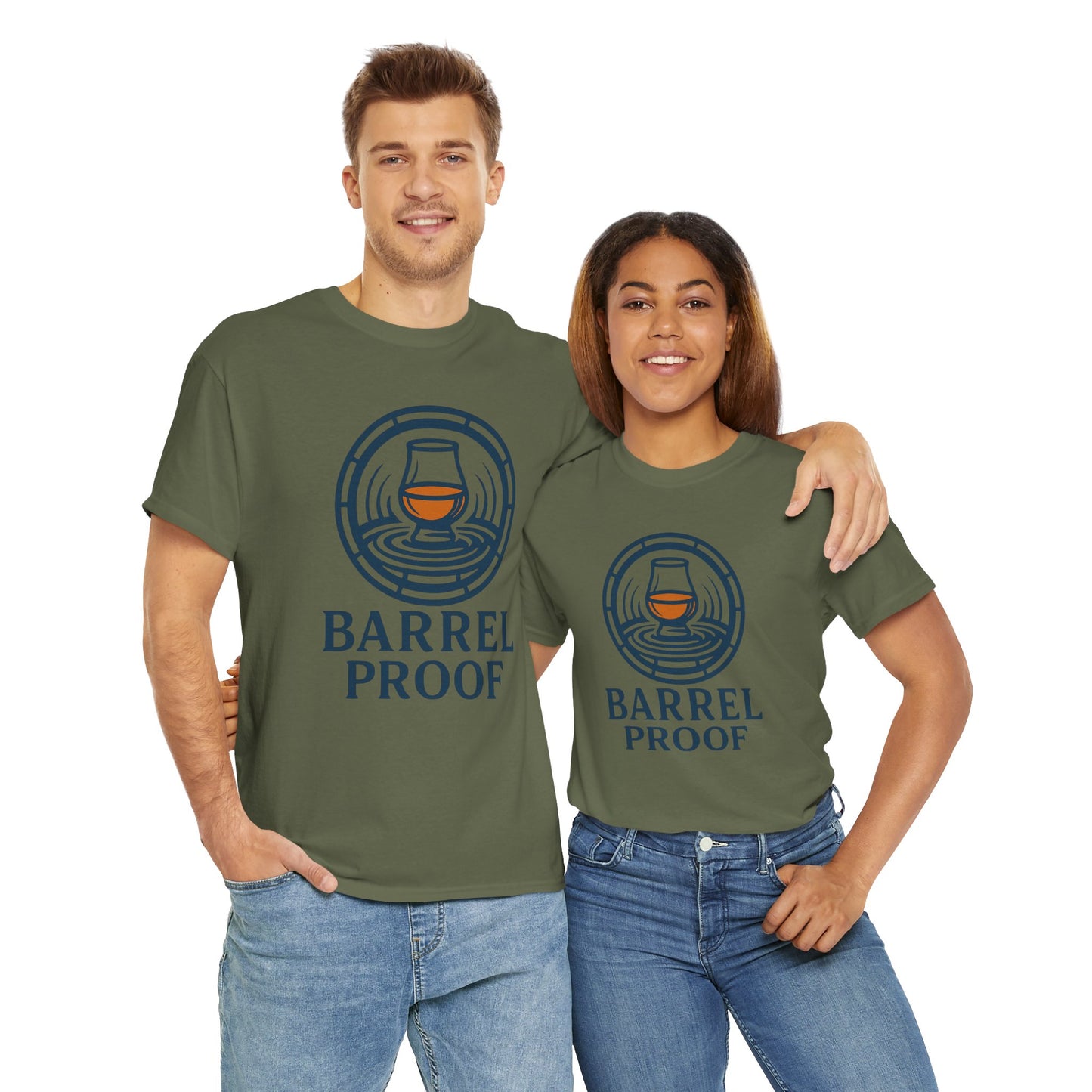 Barrel Proof v2 Unisex Heavy Cotton Tee - Perfect Gift for Whiskey Lovers
