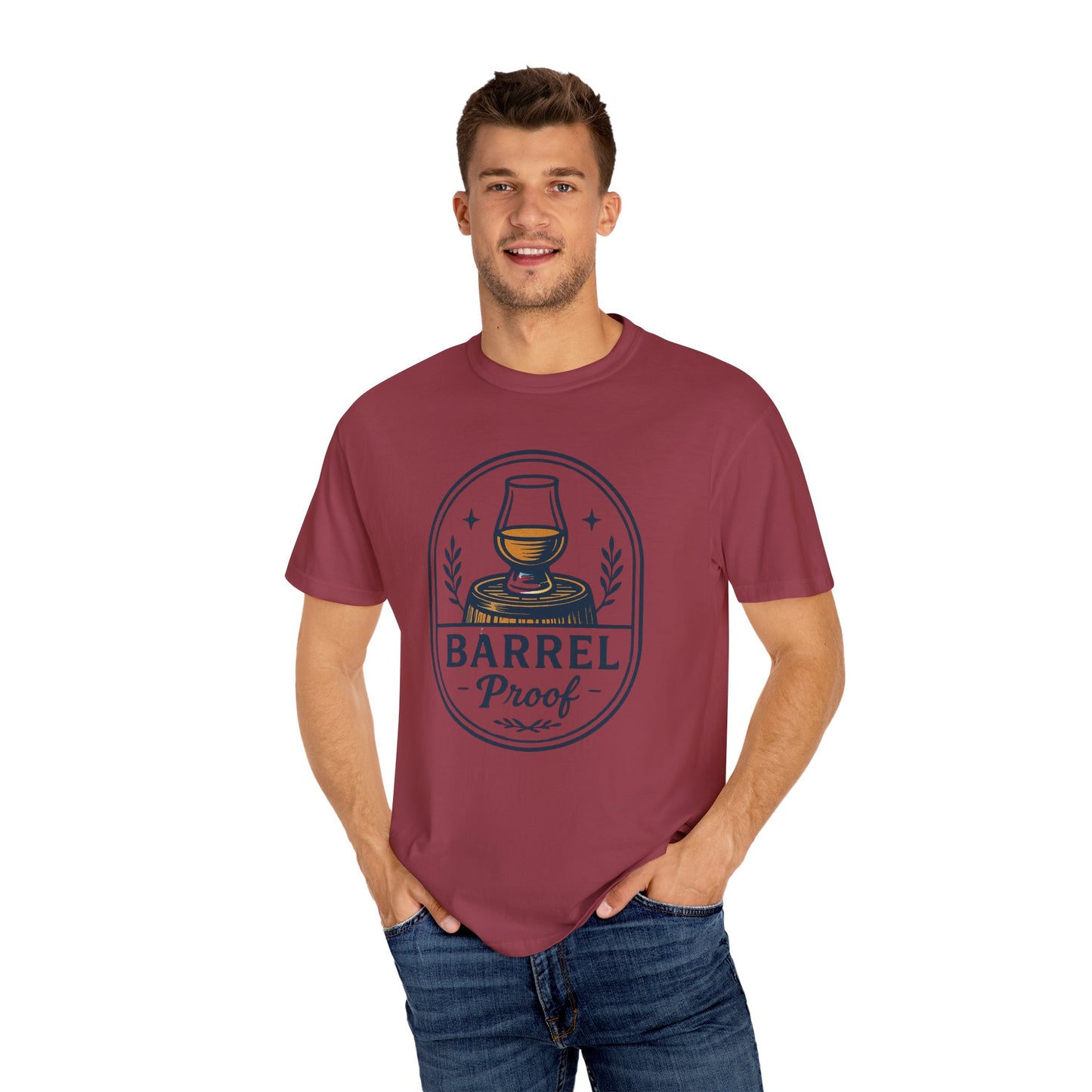 Barrel Proof v2 Unisex Garment-Dyed T-Shirt - Casual Whiskey Lover's Tee