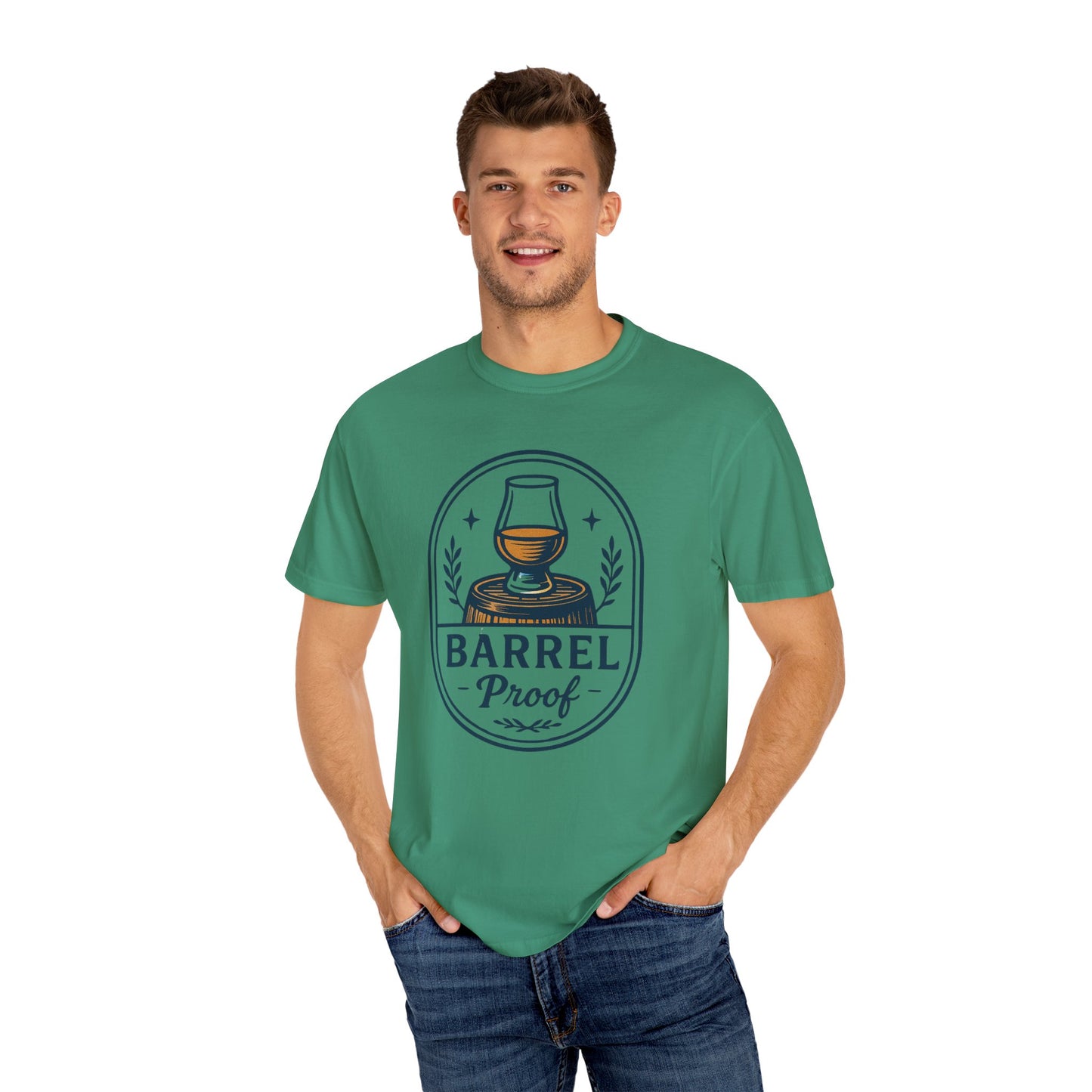 Barrel Proof v2 Unisex Garment-Dyed T-Shirt - Casual Whiskey Lover's Tee