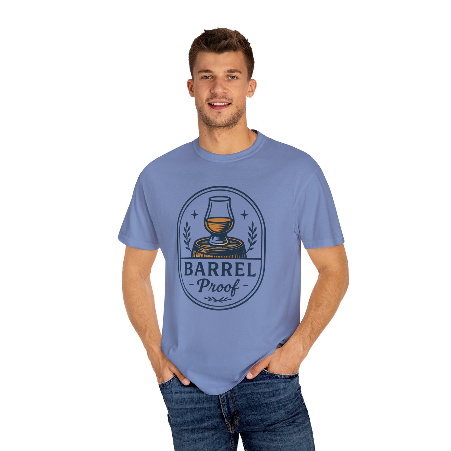 Barrel Proof v2 Unisex Garment-Dyed T-Shirt - Casual Whiskey Lover's Tee