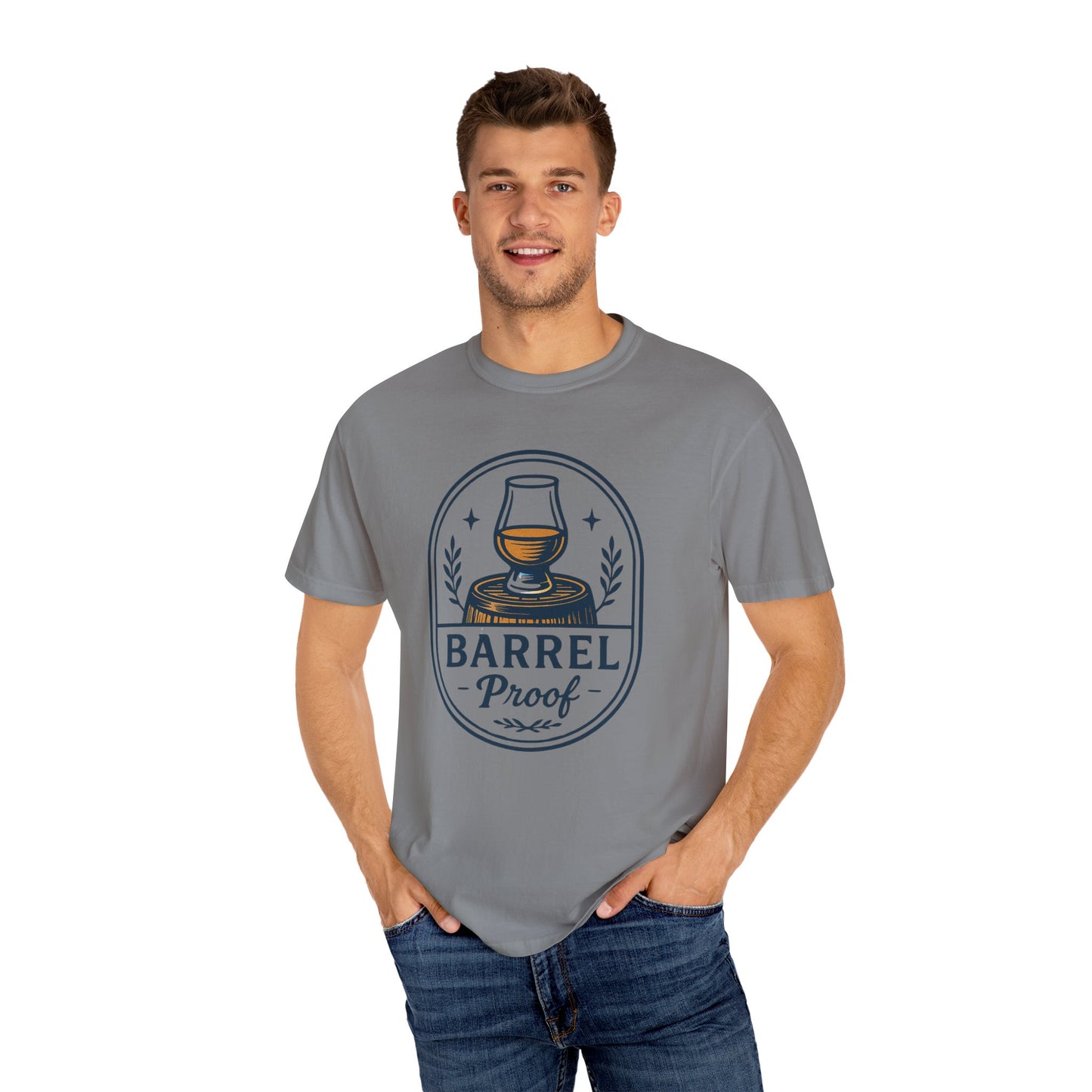 Barrel Proof v2 Unisex Garment-Dyed T-Shirt - Casual Whiskey Lover's Tee
