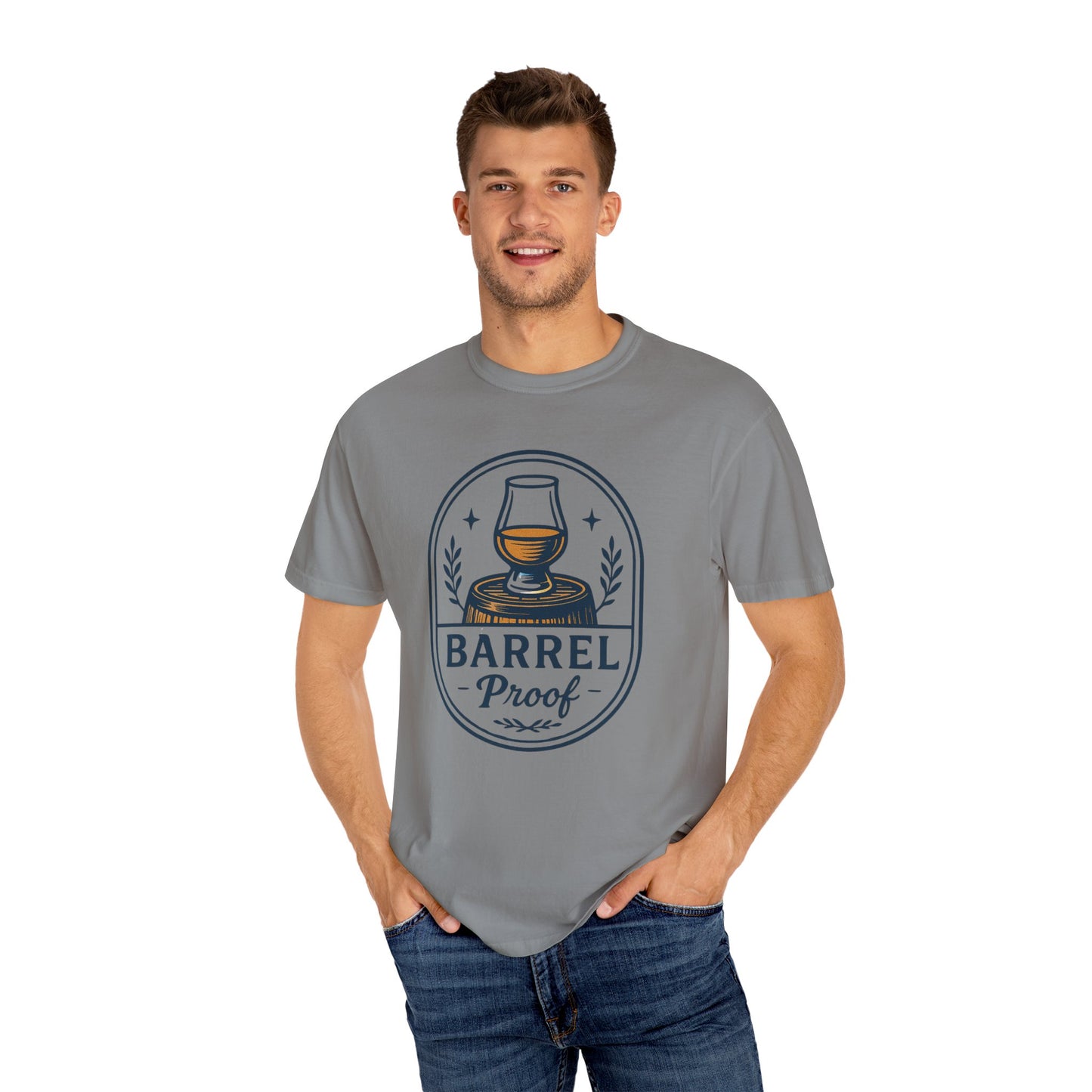 Barrel Proof v2 Unisex Garment-Dyed T-Shirt - Casual Whiskey Lover's Tee
