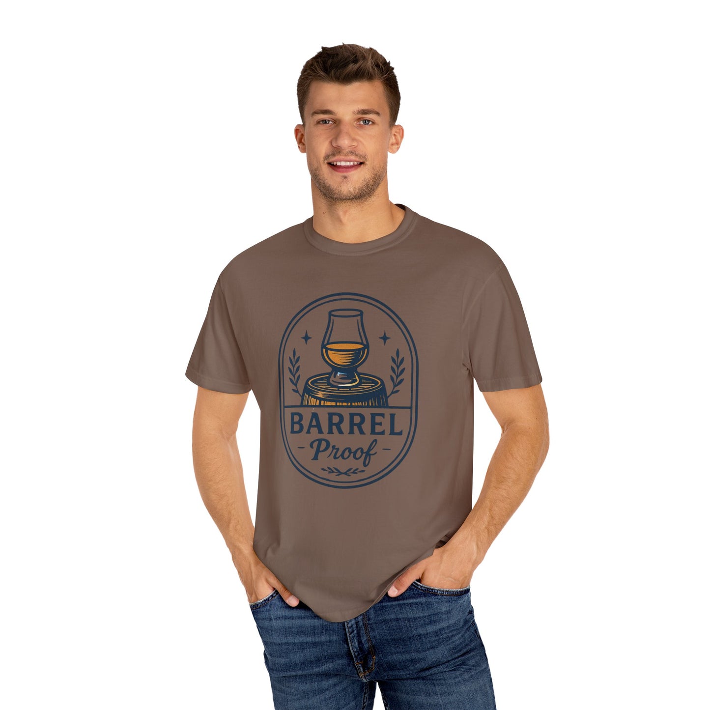 Barrel Proof v2 Unisex Garment-Dyed T-Shirt - Casual Whiskey Lover's Tee