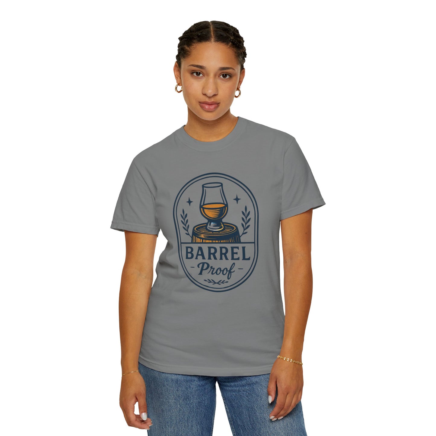 Barrel Proof v2 Unisex Garment-Dyed T-Shirt - Casual Whiskey Lover's Tee