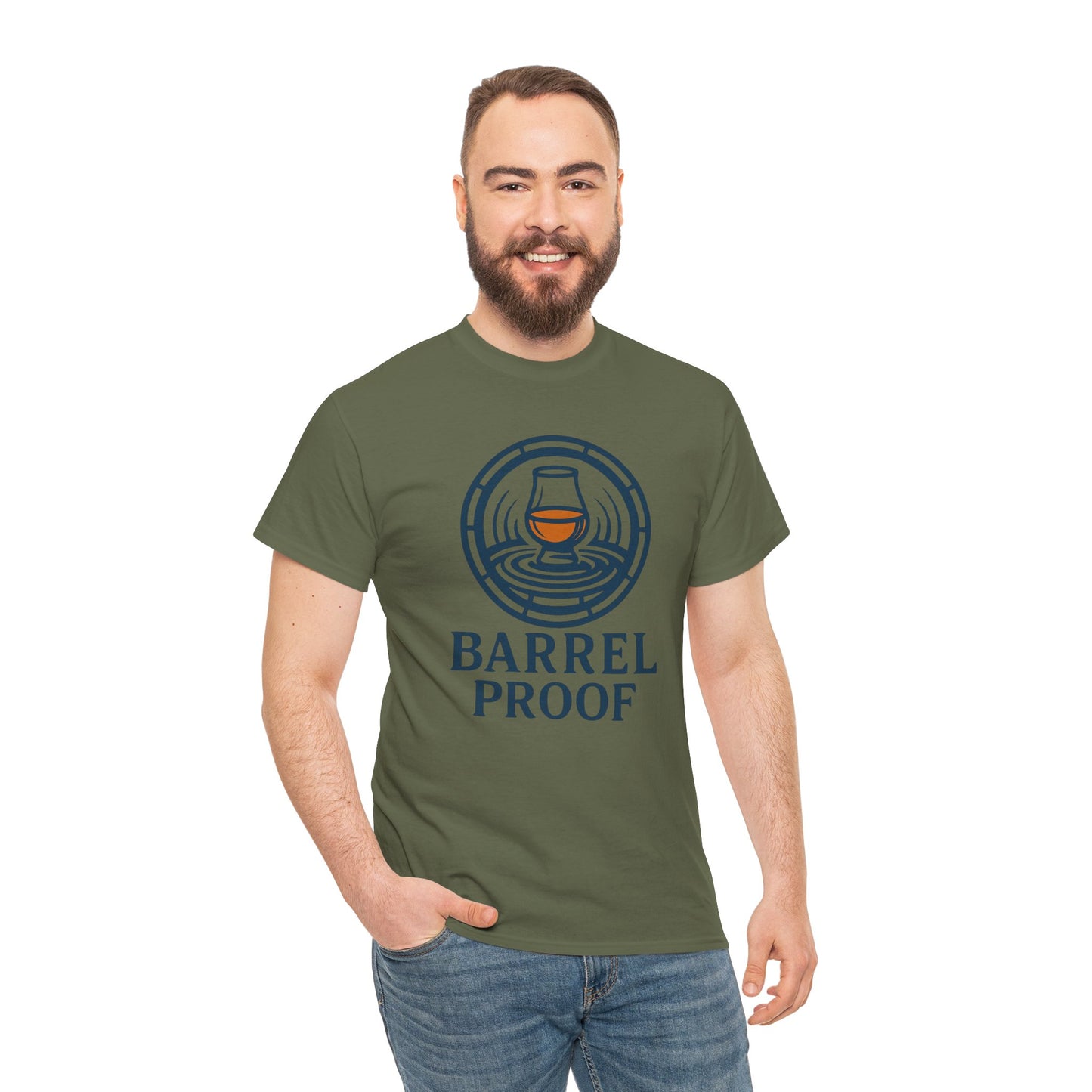 Barrel Proof v2 Unisex Heavy Cotton Tee - Perfect Gift for Whiskey Lovers