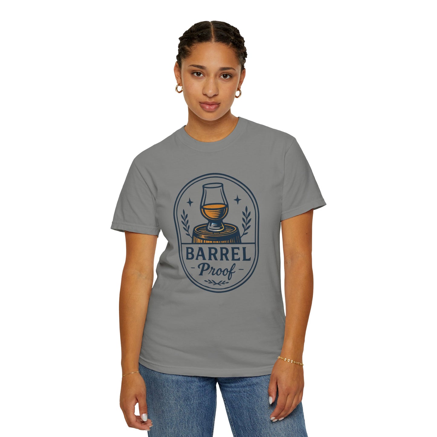 Barrel Proof v2 Unisex Garment-Dyed T-Shirt - Casual Whiskey Lover's Tee
