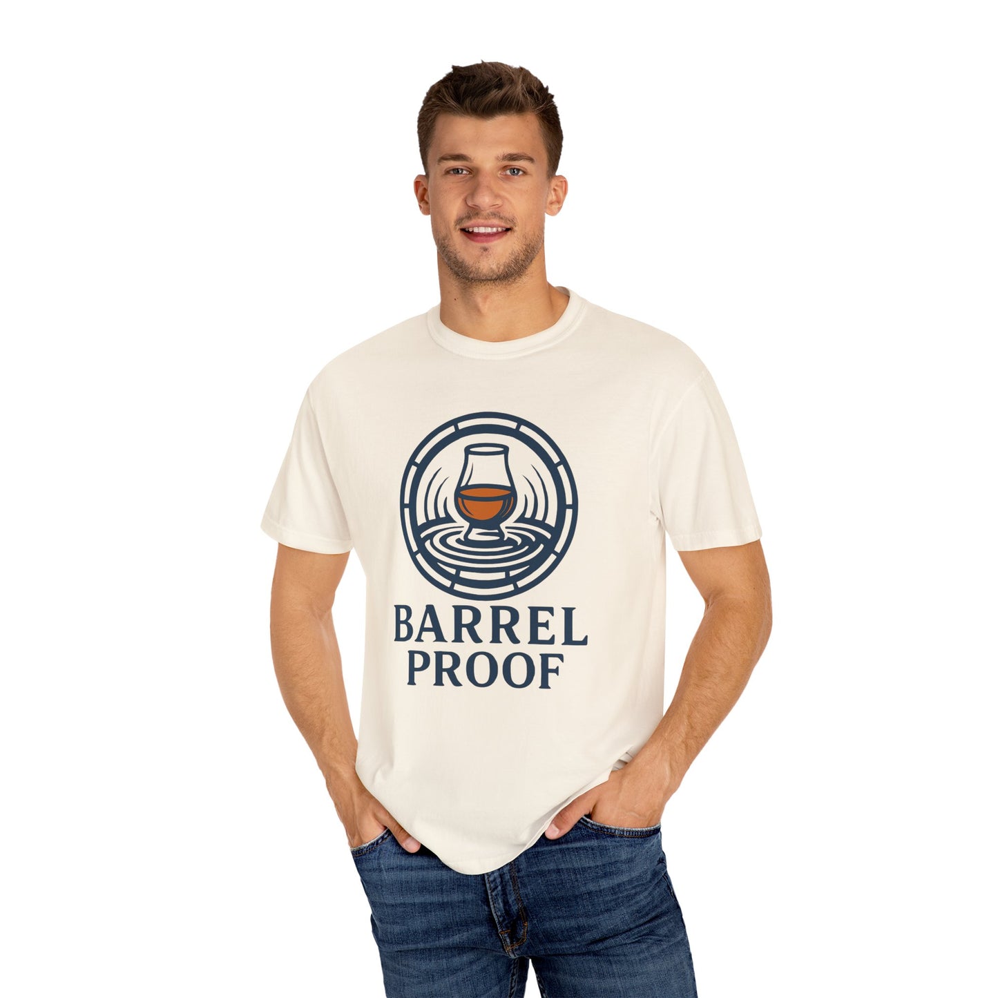 Barrel Proof Unisex Garment-Dyed T-Shirt - Casual Whiskey Lover's Tee