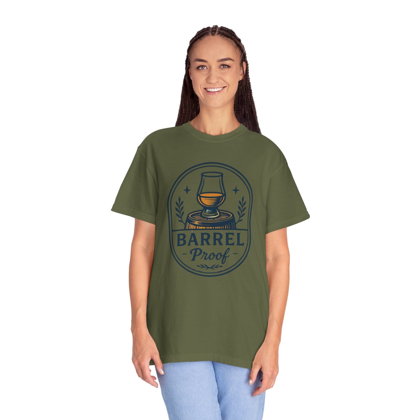 Barrel Proof v2 Unisex Garment-Dyed T-Shirt - Casual Whiskey Lover's Tee