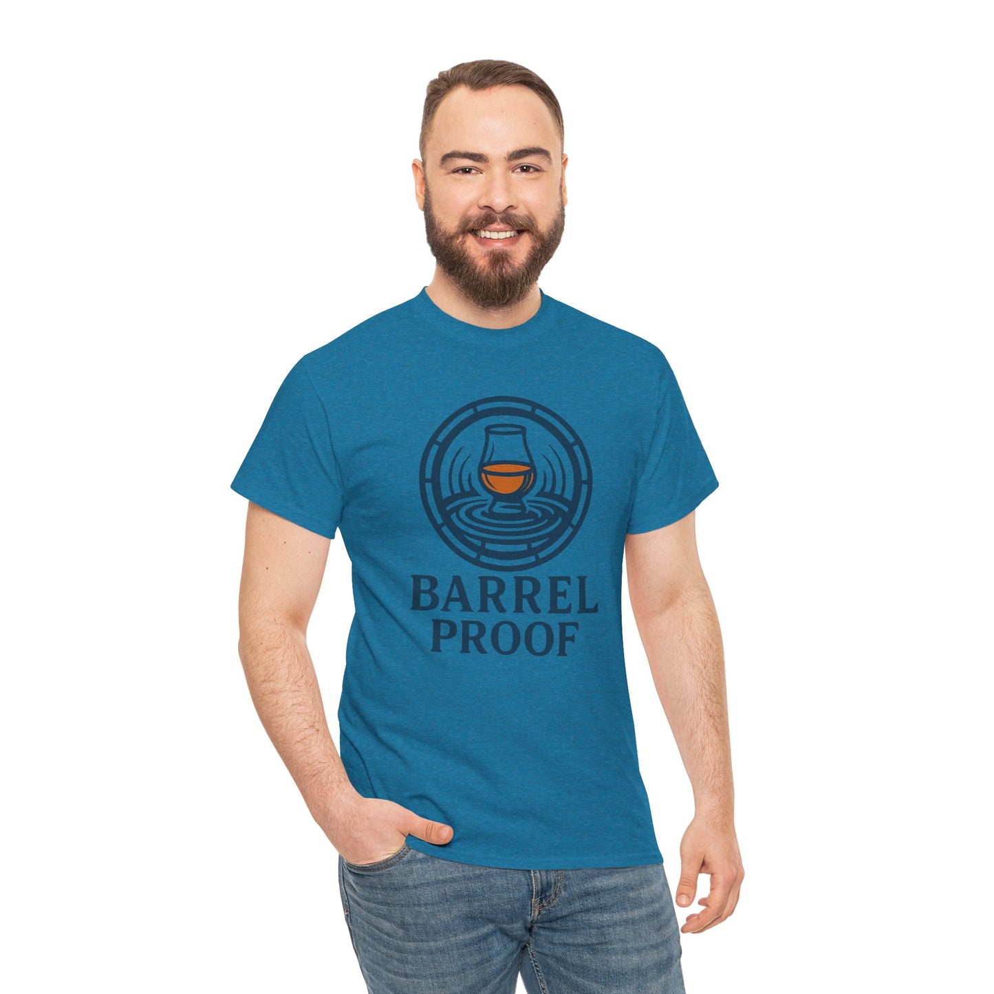 Barrel Proof v2 Unisex Heavy Cotton Tee - Perfect Gift for Whiskey Lovers