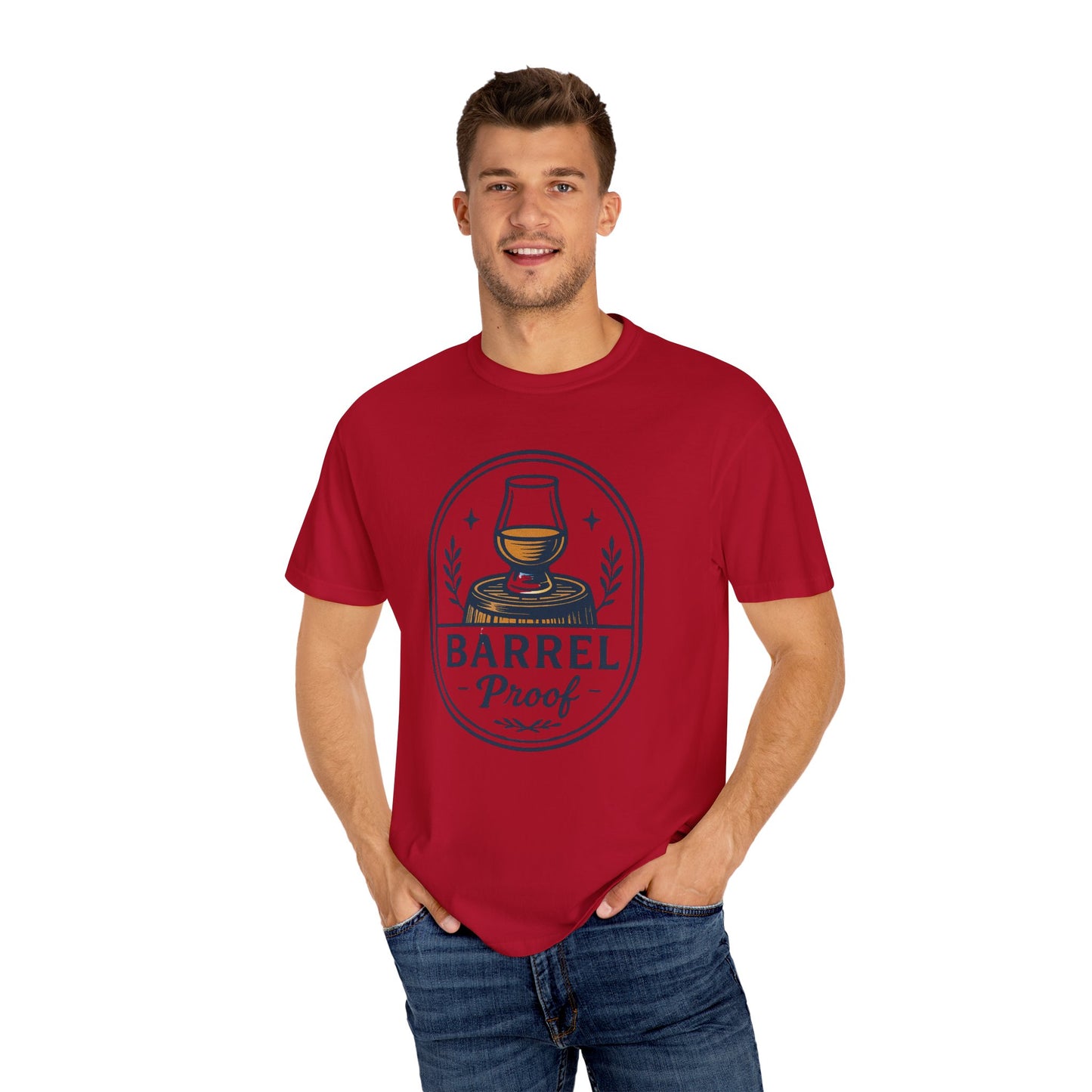 Barrel Proof v2 Unisex Garment-Dyed T-Shirt - Casual Whiskey Lover's Tee