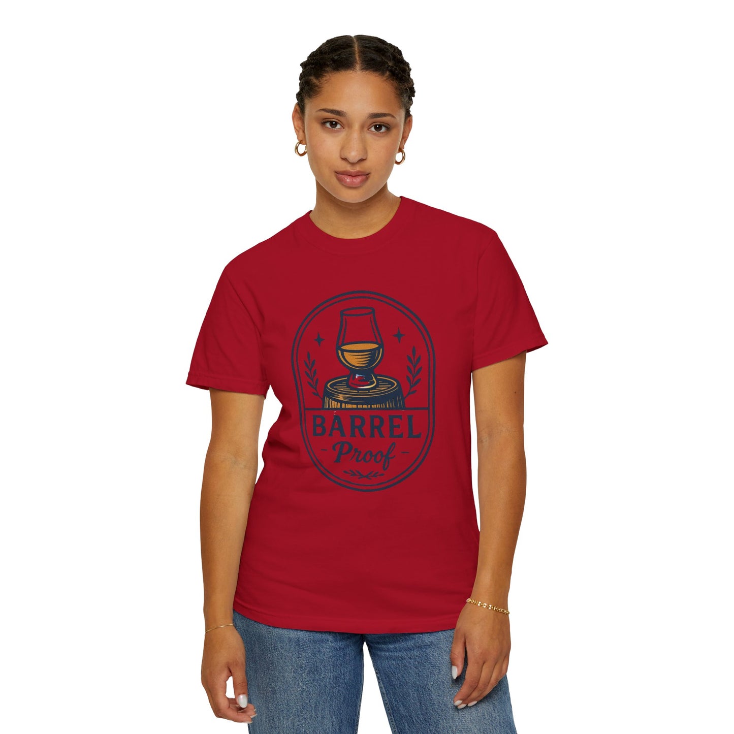 Barrel Proof v2 Unisex Garment-Dyed T-Shirt - Casual Whiskey Lover's Tee