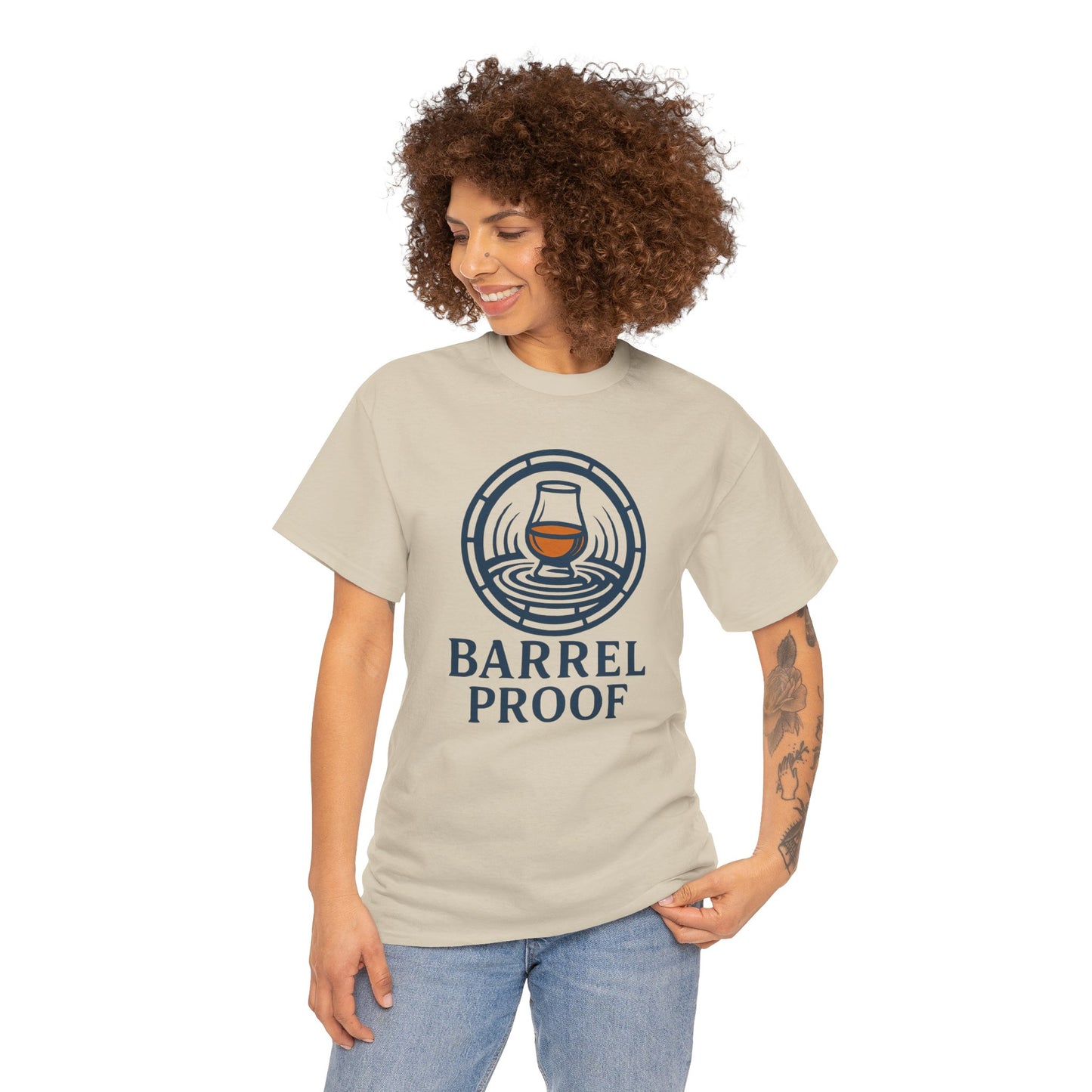 Barrel Proof v2 Unisex Heavy Cotton Tee - Perfect Gift for Whiskey Lovers